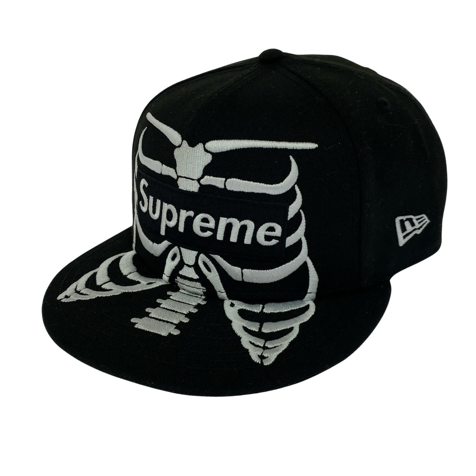 キャップ Supreme×new era bones box logo 黒 ブラック