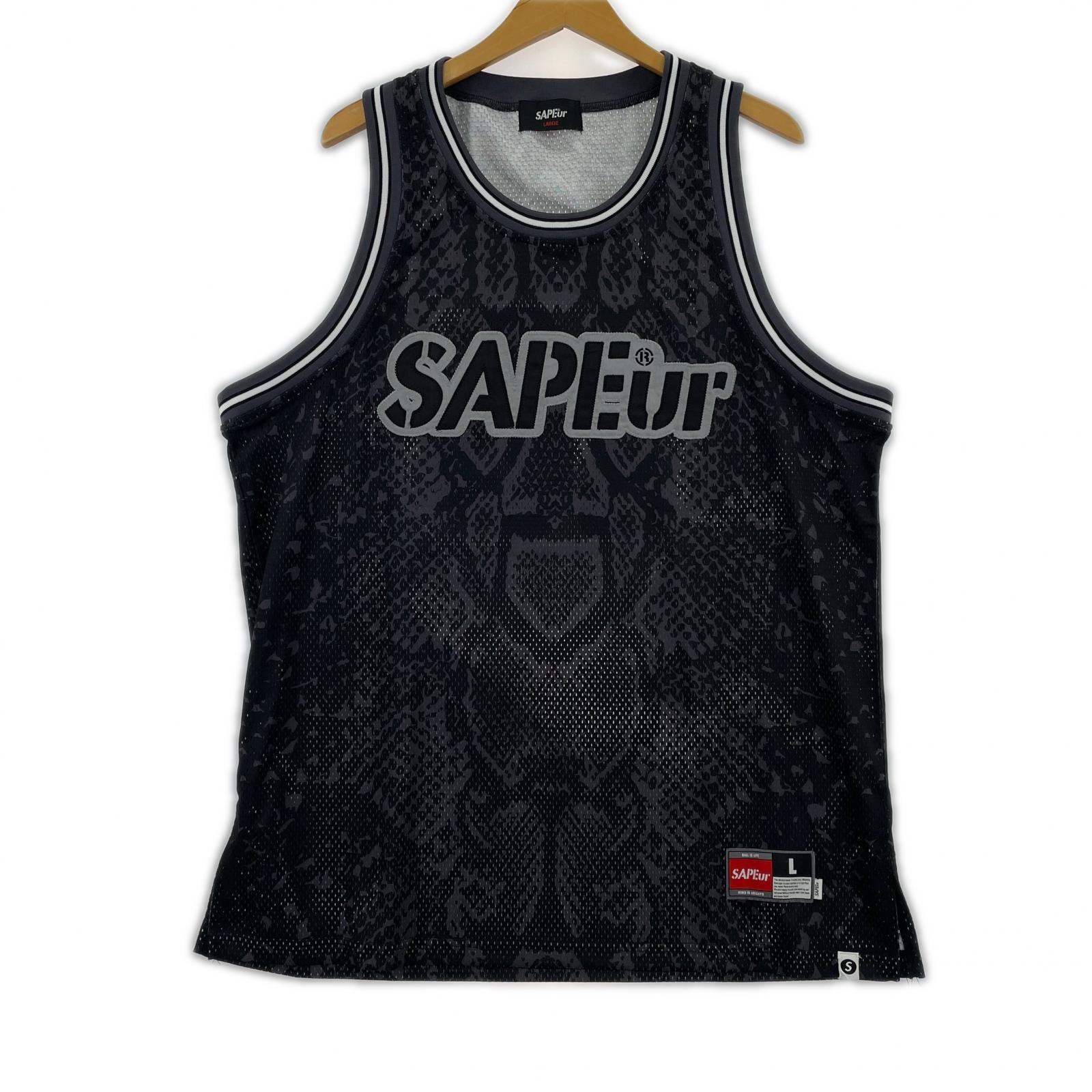 タンクトップ SAPeur basket tank top 黒 (L) L ブラック