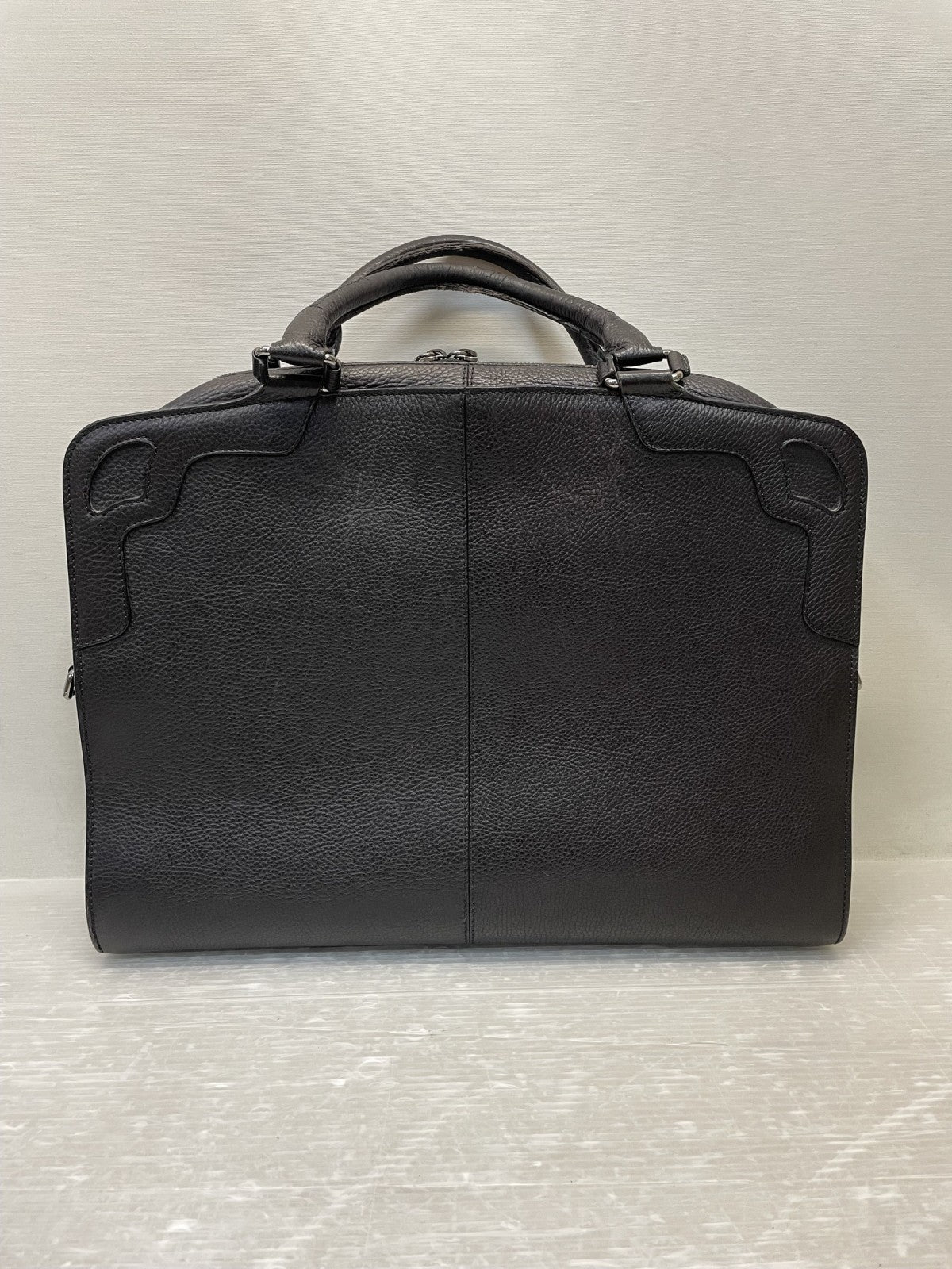 Cartier サドルステッチライン 2way ビジネス バッグ ダークブラウン