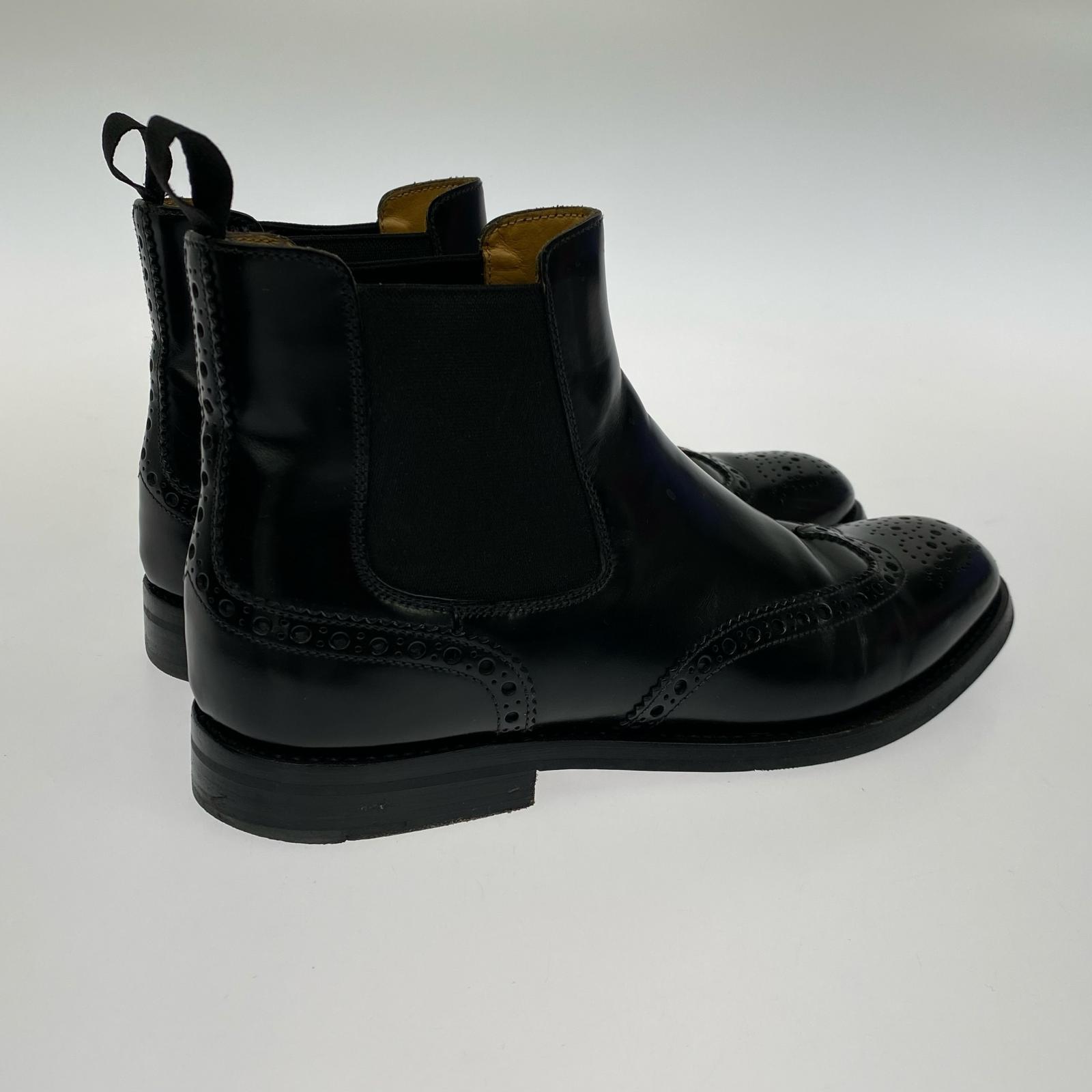 ブーツ ショートサイドゴアブーツ/size37.5 ブラック
