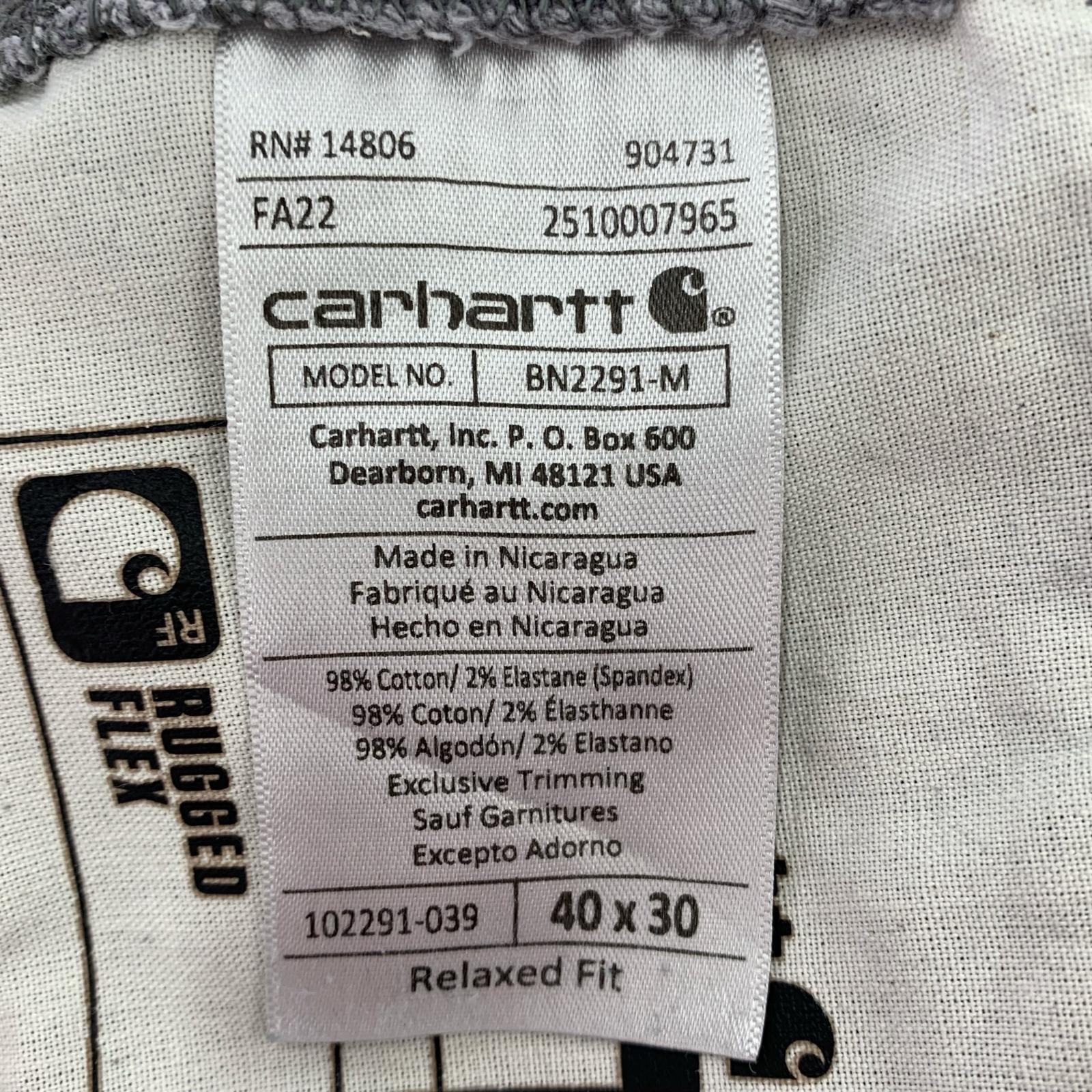 デニムパンツ RELAXED FIT ダメージワークパンツ 40×30 グレー