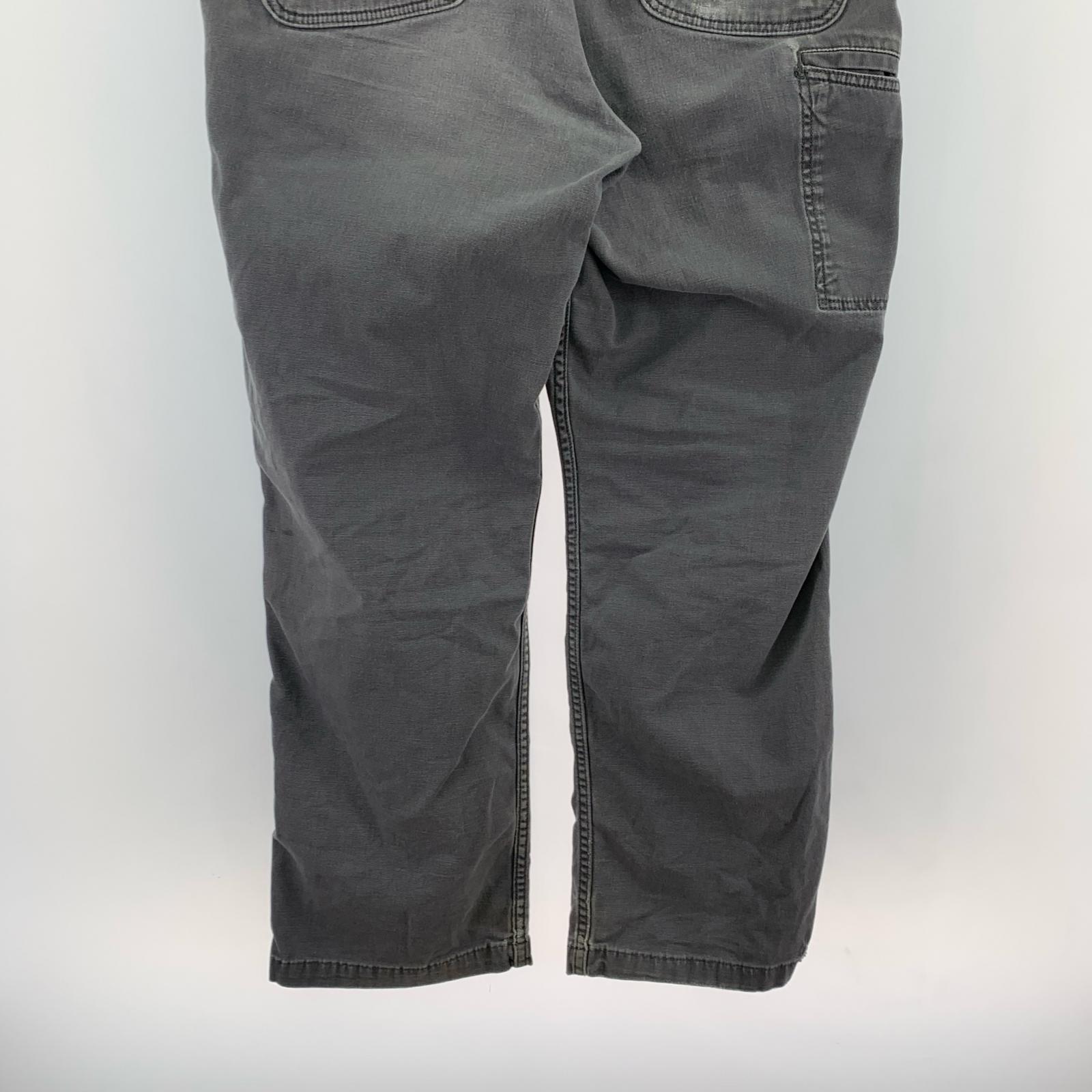 デニムパンツ RELAXED FIT ダメージワークパンツ 40×30 グレー