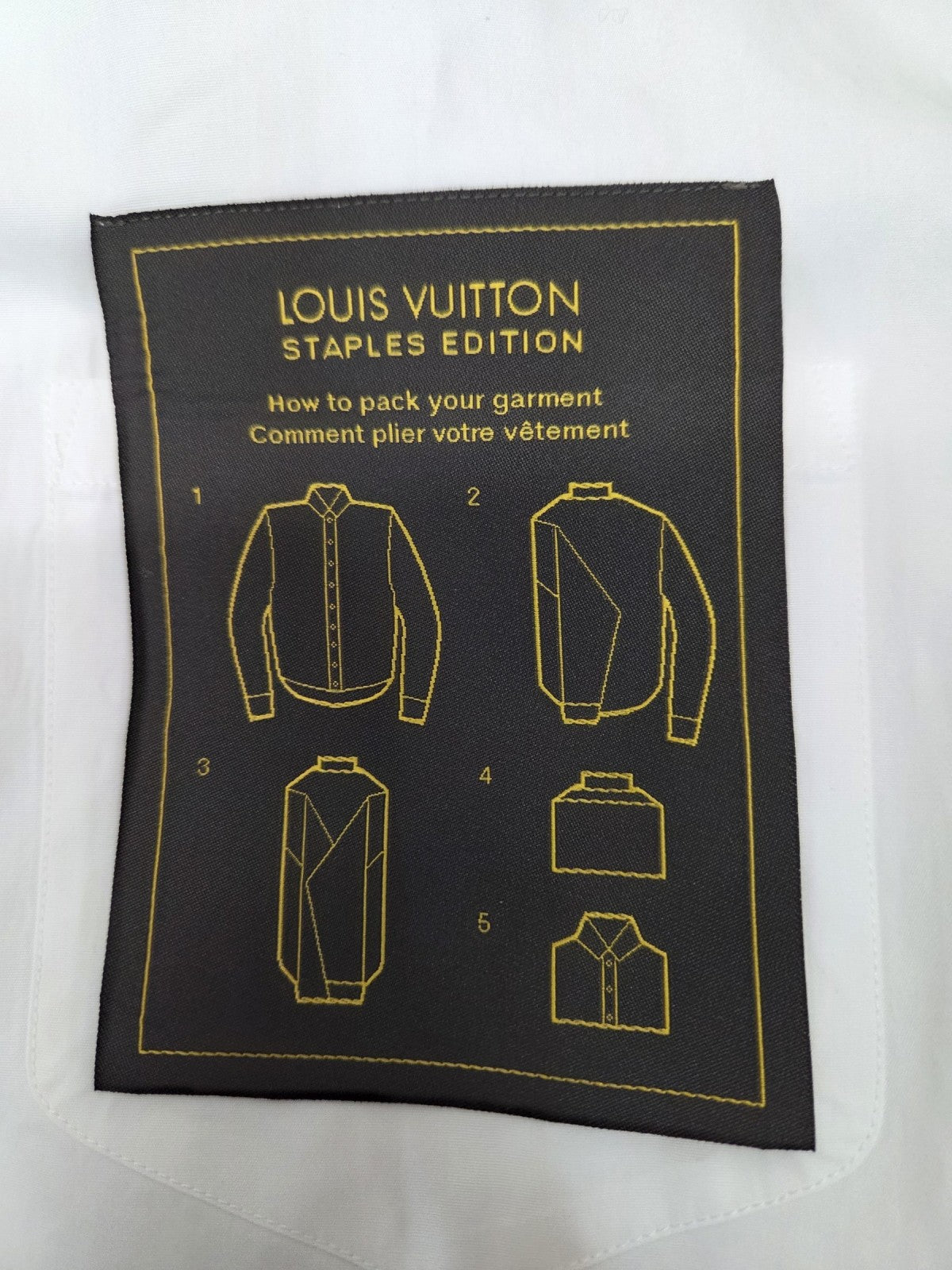 LOUIS VUITTON ヴァージル期 STAPLES DNA SHIRT スクエアカラーシャツ S 白 RM241Q OUQ HJS40W