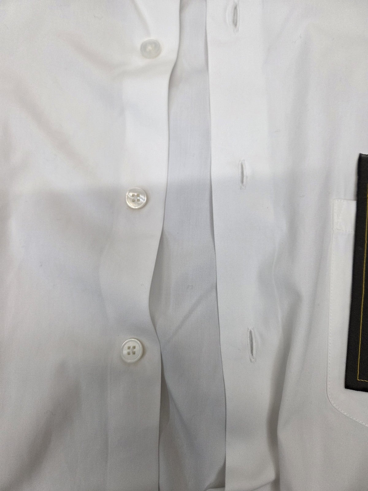 LOUIS VUITTON ヴァージル期 STAPLES DNA SHIRT スクエアカラーシャツ S 白 RM241Q OUQ HJS40W