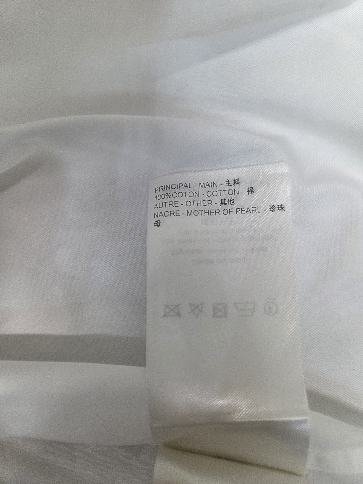 LOUIS VUITTON ヴァージル期 STAPLES DNA SHIRT スクエアカラーシャツ S 白 RM241Q OUQ HJS40W