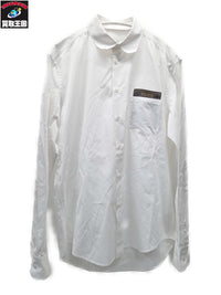 LOUIS VUITTON ヴァージル期 STAPLES DNA SHIRT スクエアカラーシャツ S 白 RM241Q OUQ HJS40W