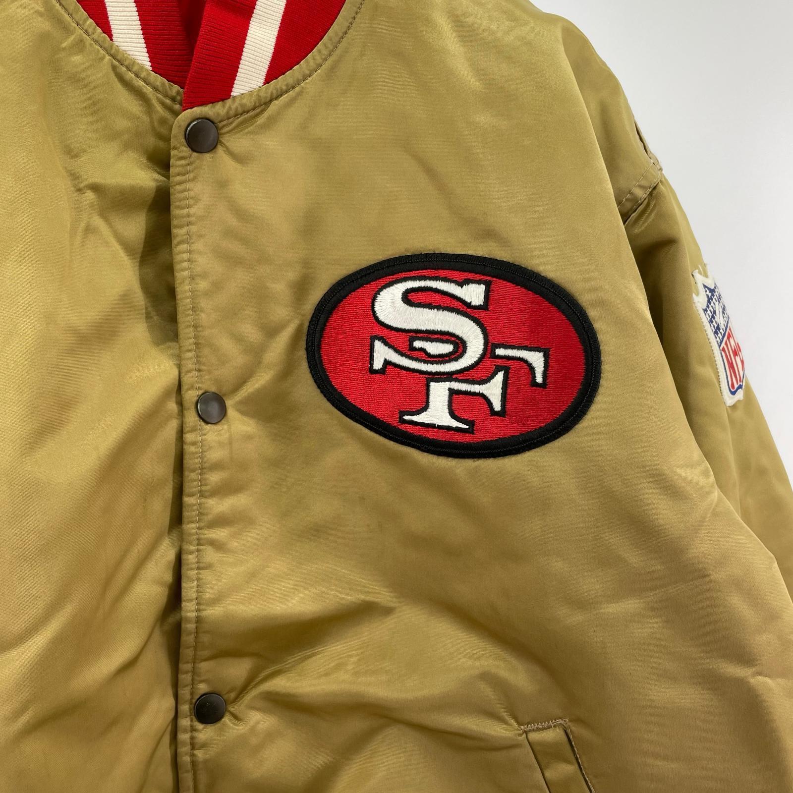 ジャケット 80s USA製 49ers スタジアムジャケット ベージュ L ベージュ