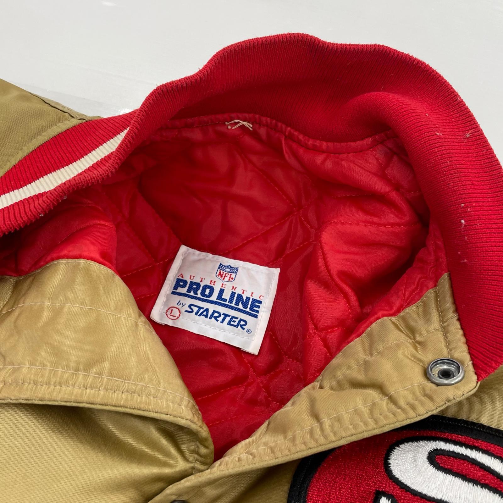 ジャケット 80s USA製 49ers スタジアムジャケット ベージュ L ベージュ