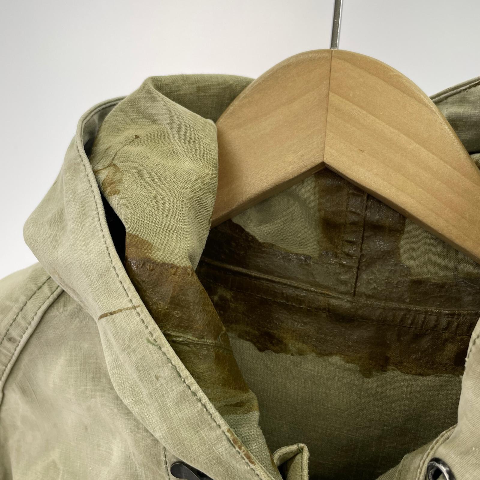 ミリタリージャケット 40s U.S.NAVY N-2 デッキレインパーカー フック KHK カーキ