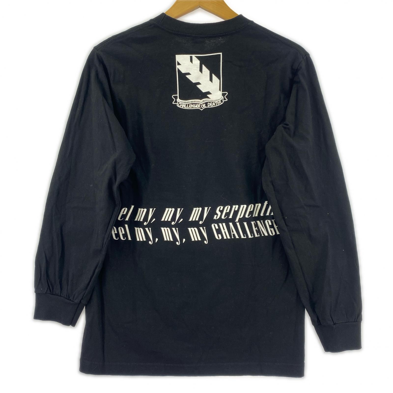 長袖Tシャツ フロントプリント sizeS ブラック S ブラック