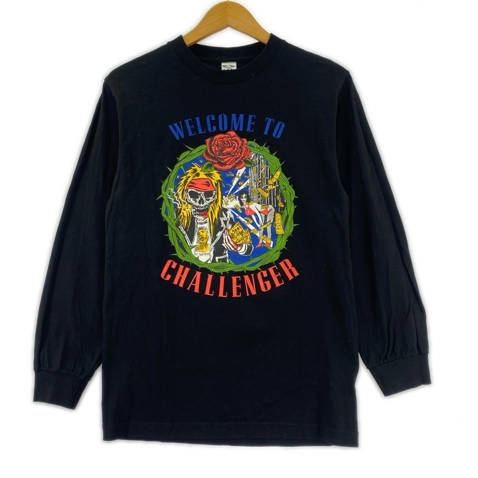 長袖Tシャツ フロントプリント sizeS ブラック S ブラック
