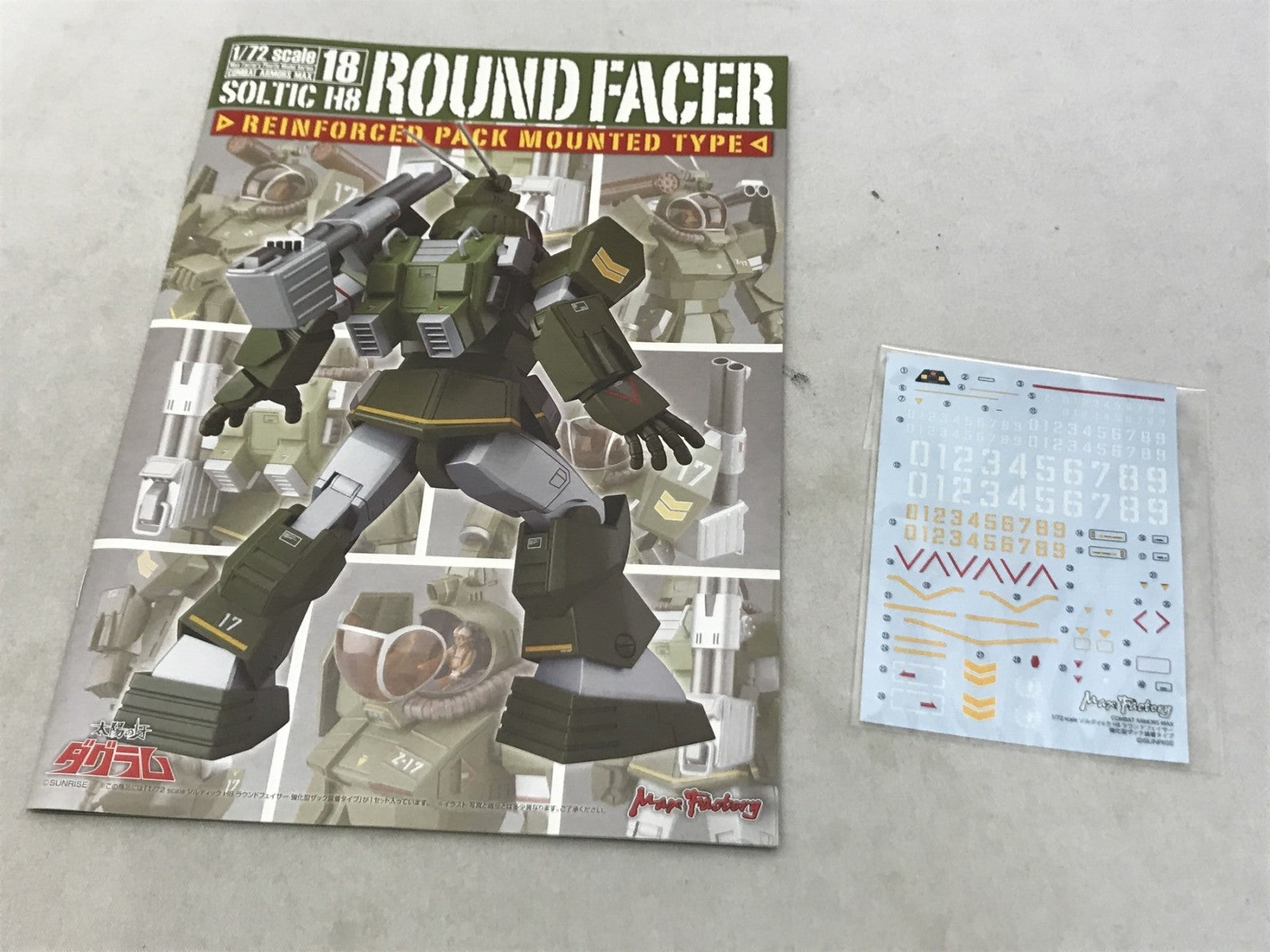 1/72 ソルティック H8 ラウンドフェイサー 強化型ザック装着タイプ その他ロボットプラモ