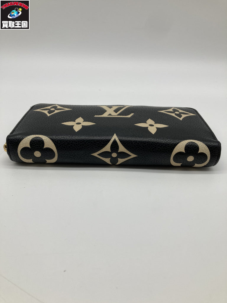 LV モノ バイカラー アンプラント ジッピー・ウォレット M80481