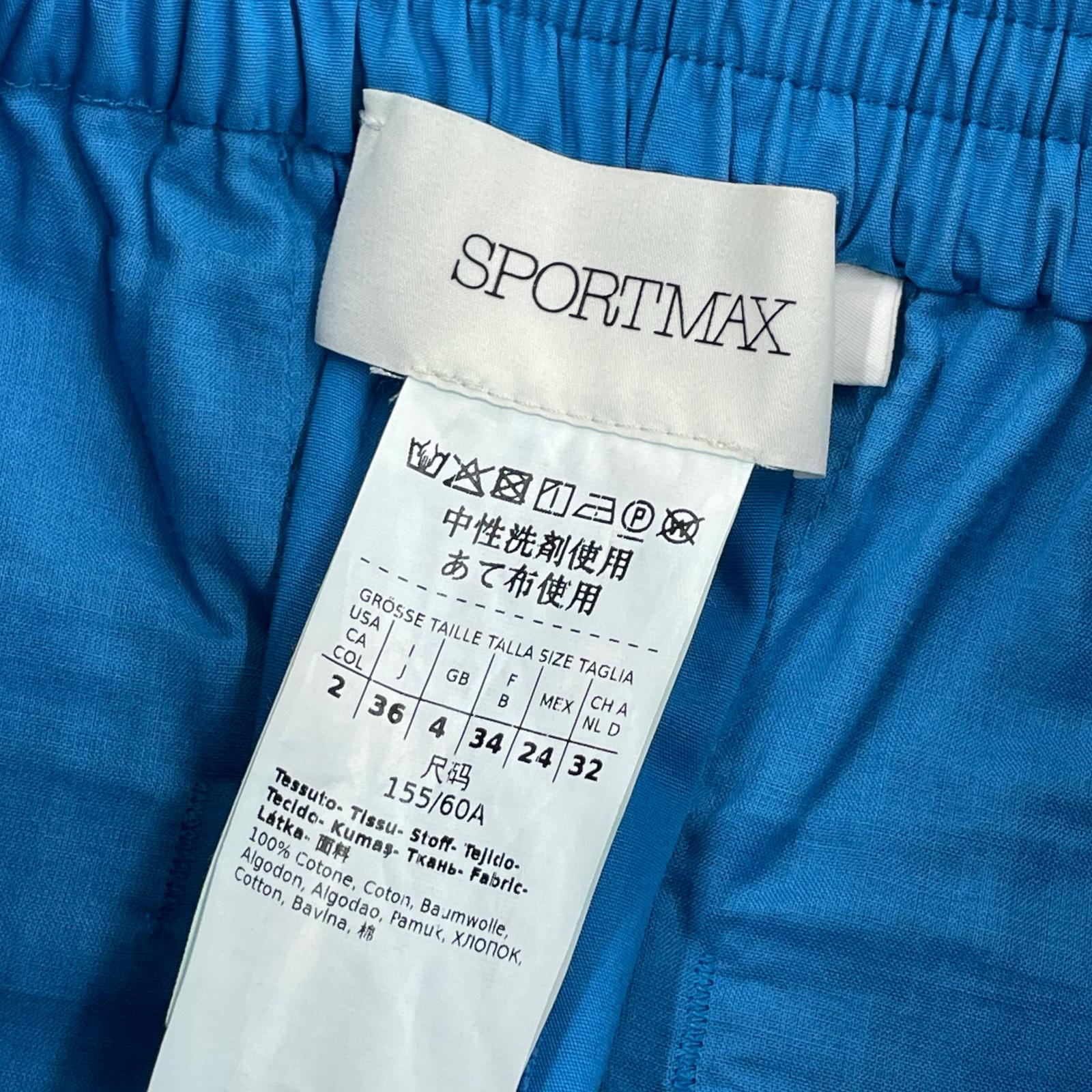 パンツ SPORT MAX ワイドフレアパンツ 36 ブルー