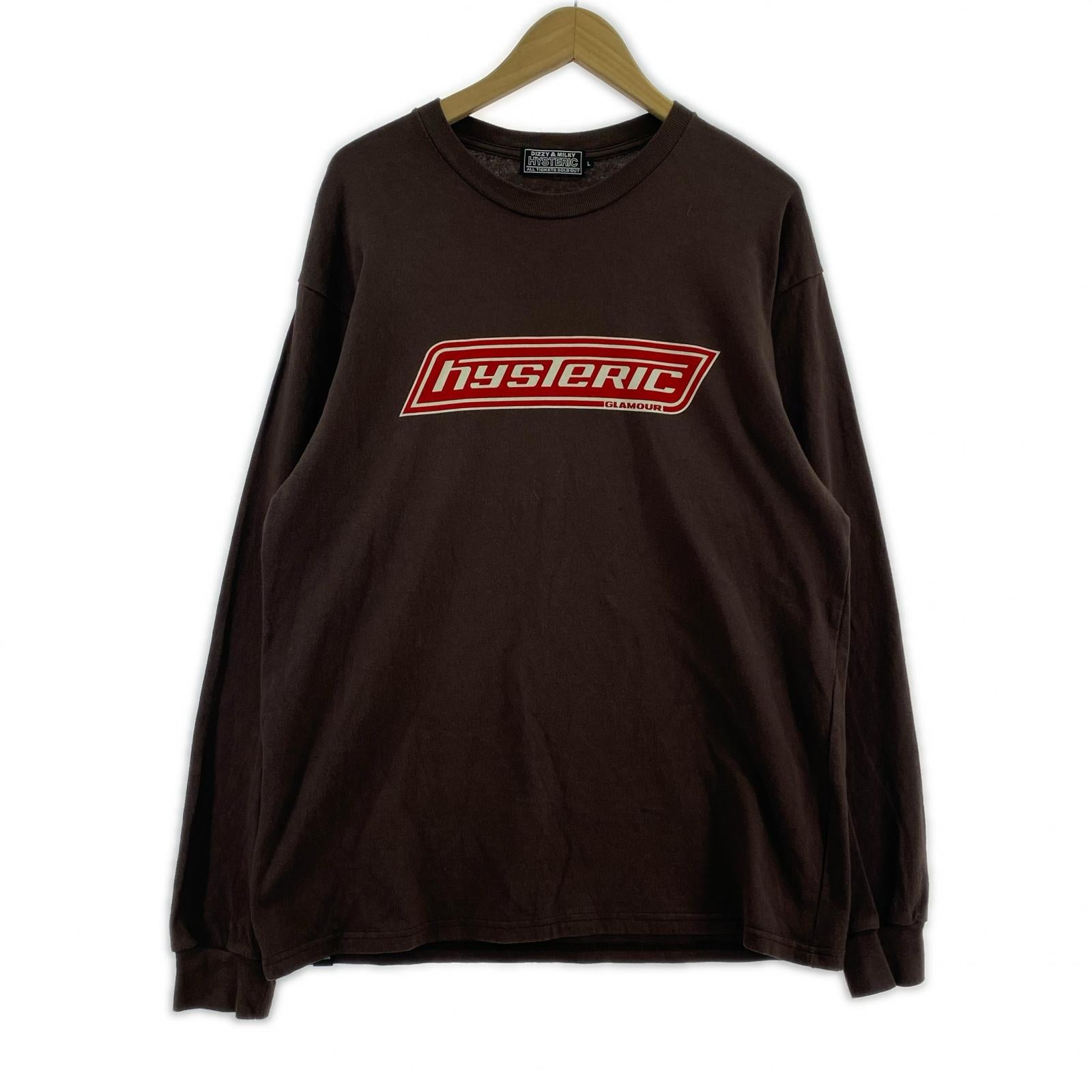 長袖Tシャツ HYSTERIC LOGO (L) L ブラウン