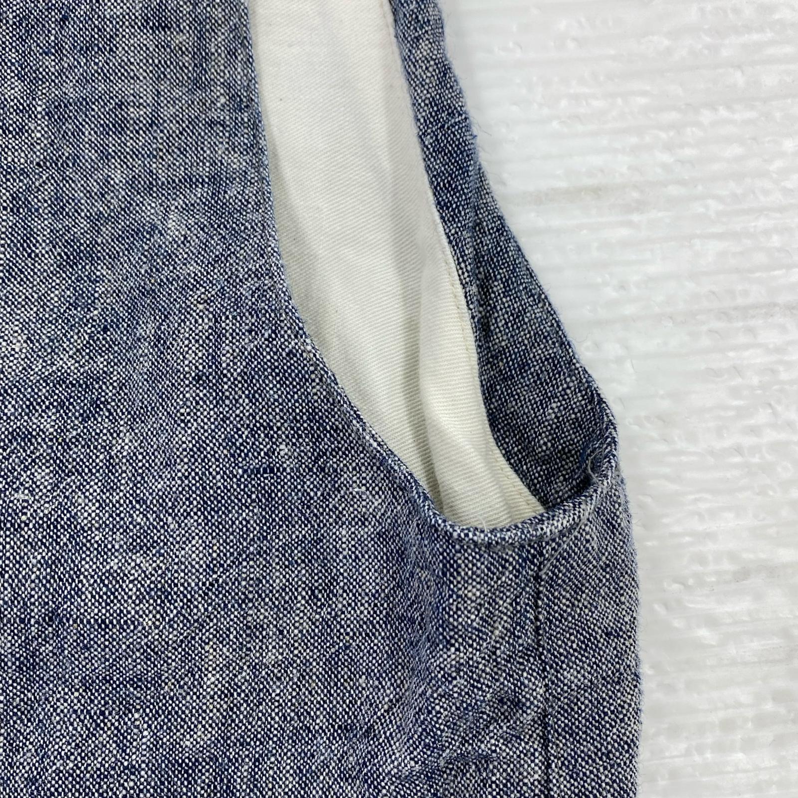 長袖シャツ リネンベスト/グレー グレー