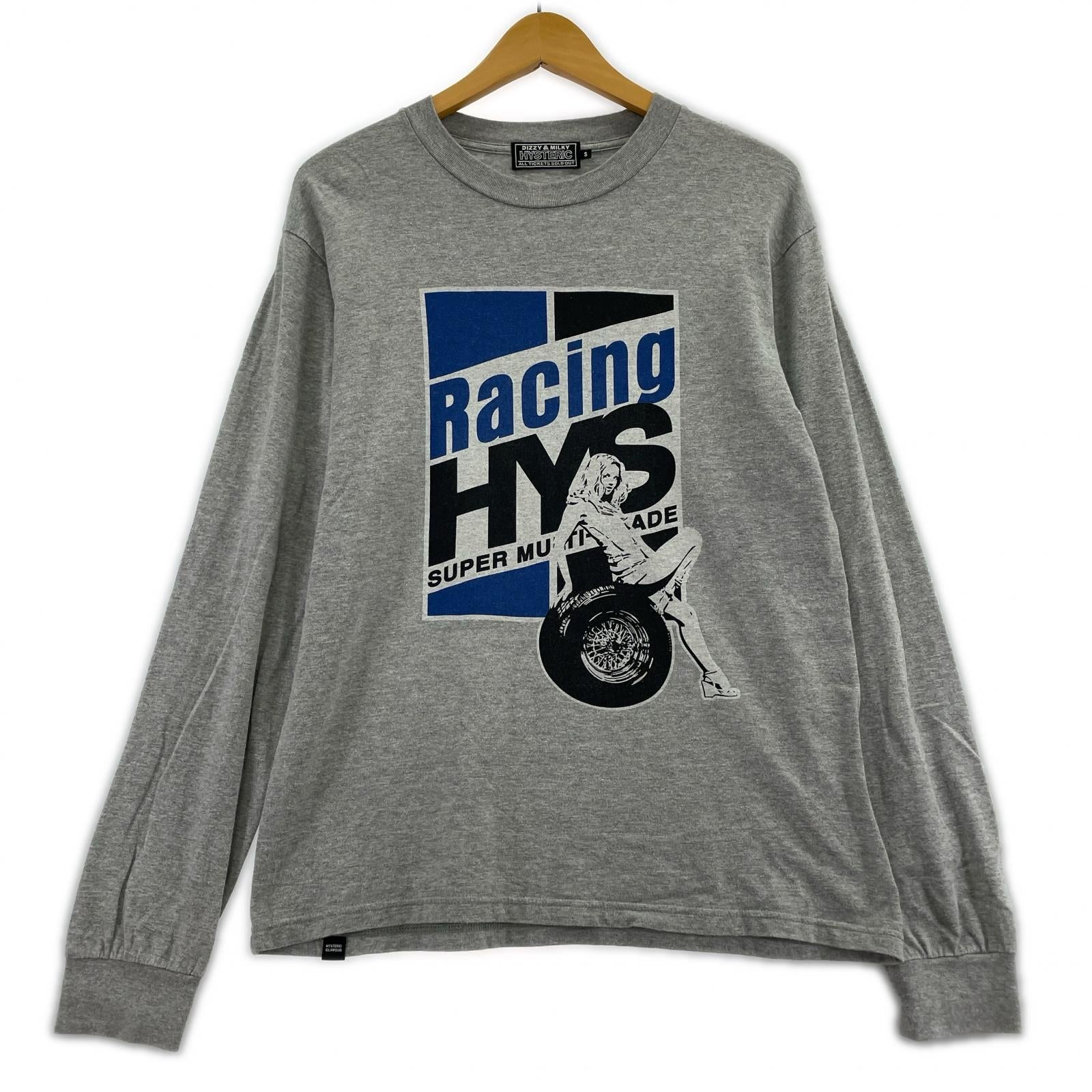 長袖Tシャツ RACING HYS グレー S S グレー