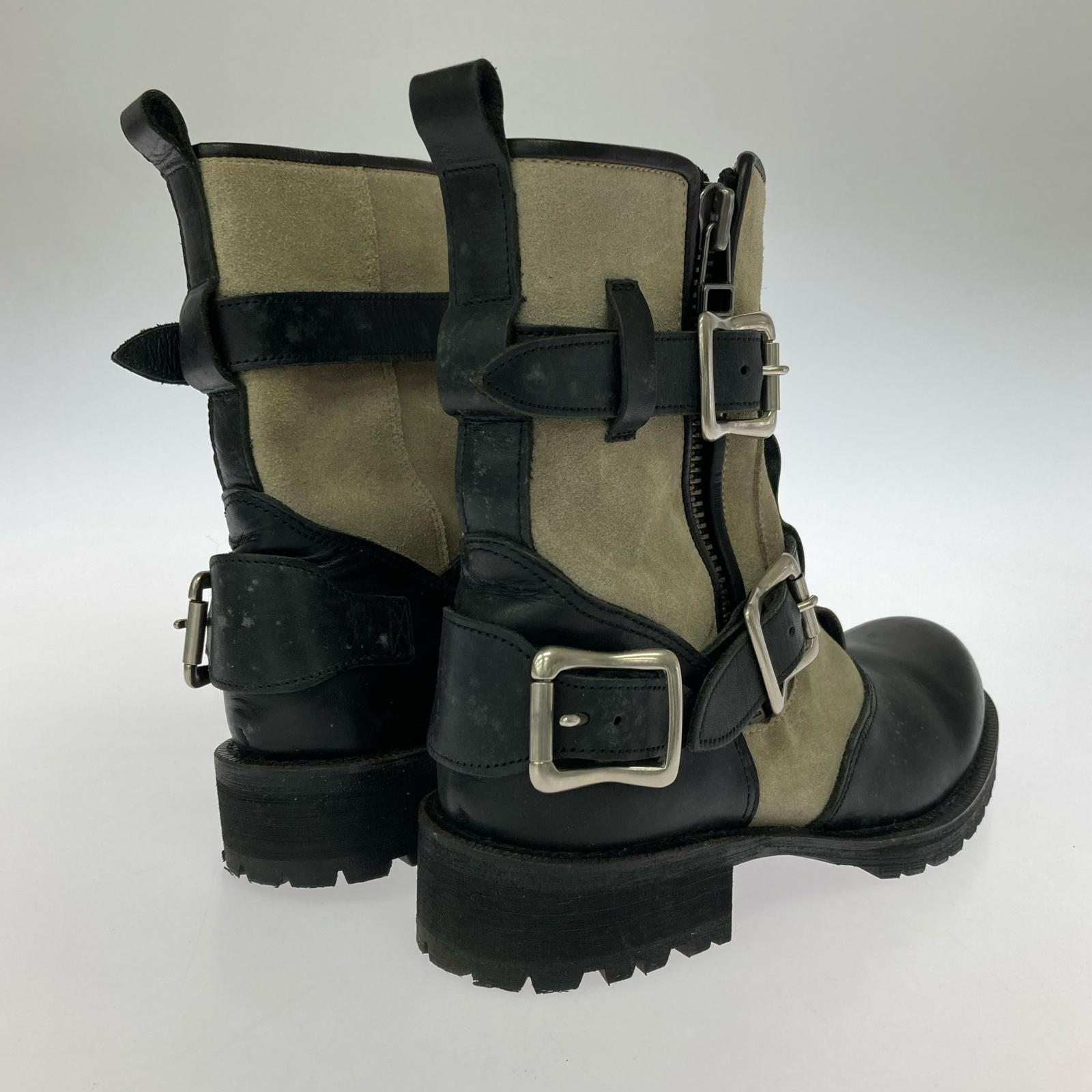 ブーツ 13AW ベルトバックル デザインブーツ 4 ブラック