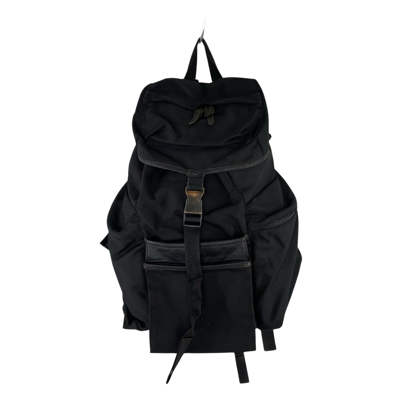リュック・デイパック レザー切替 バックパック BLK ブラック