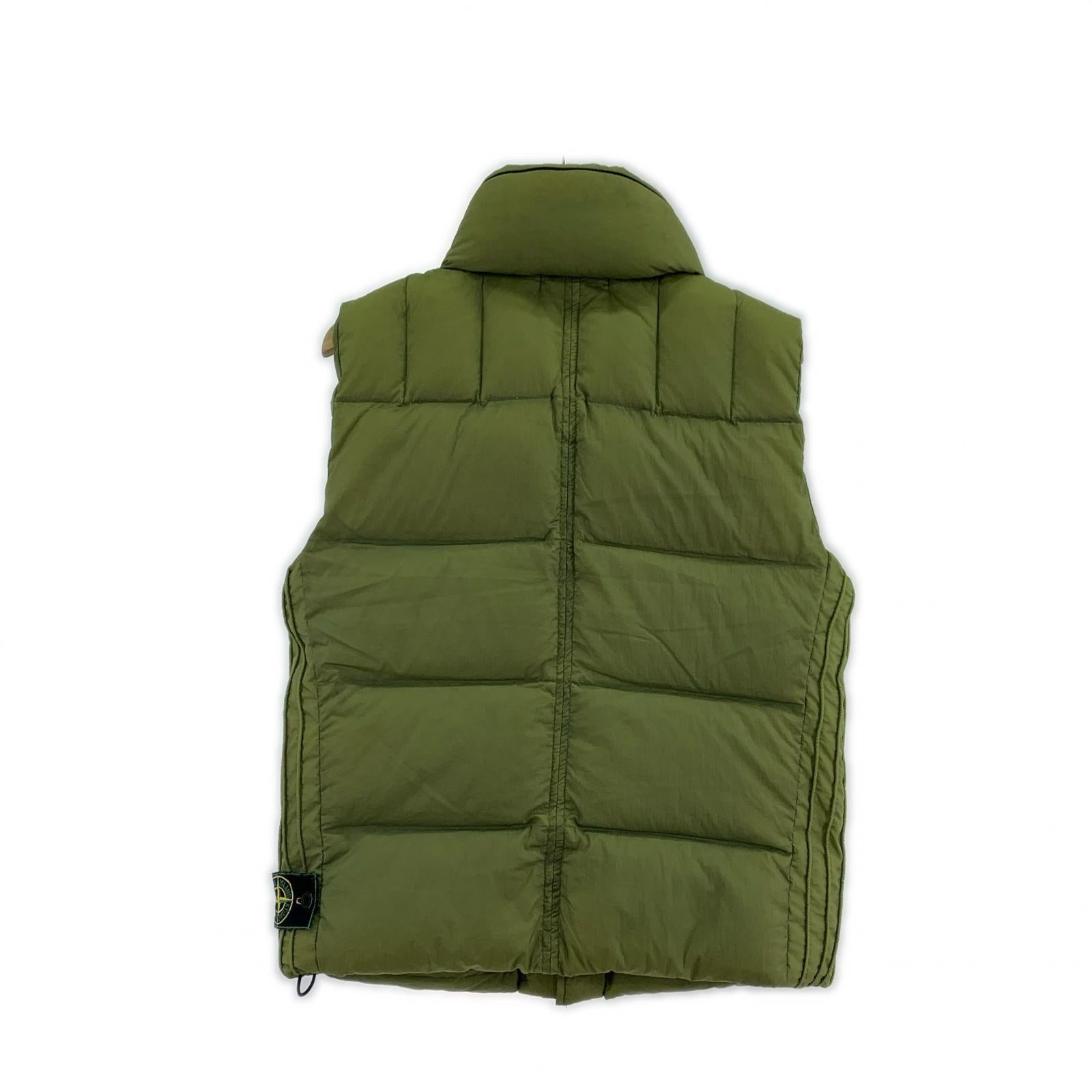 ダウンベスト 10AW Maroon Opaque Nylon Tela Down Gilet (S) S グリーン