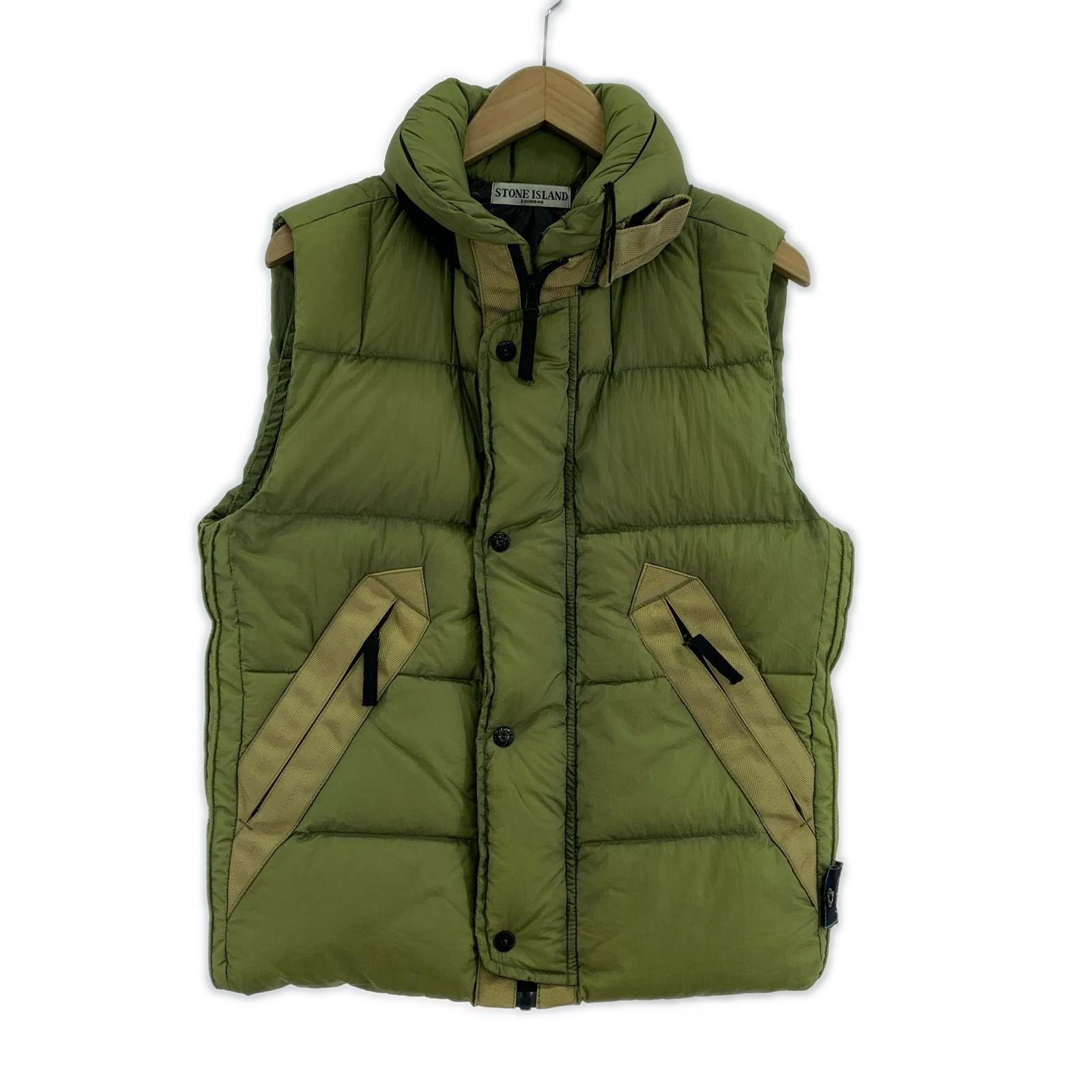 ダウンベスト 10AW Maroon Opaque Nylon Tela Down Gilet (S) S グリーン