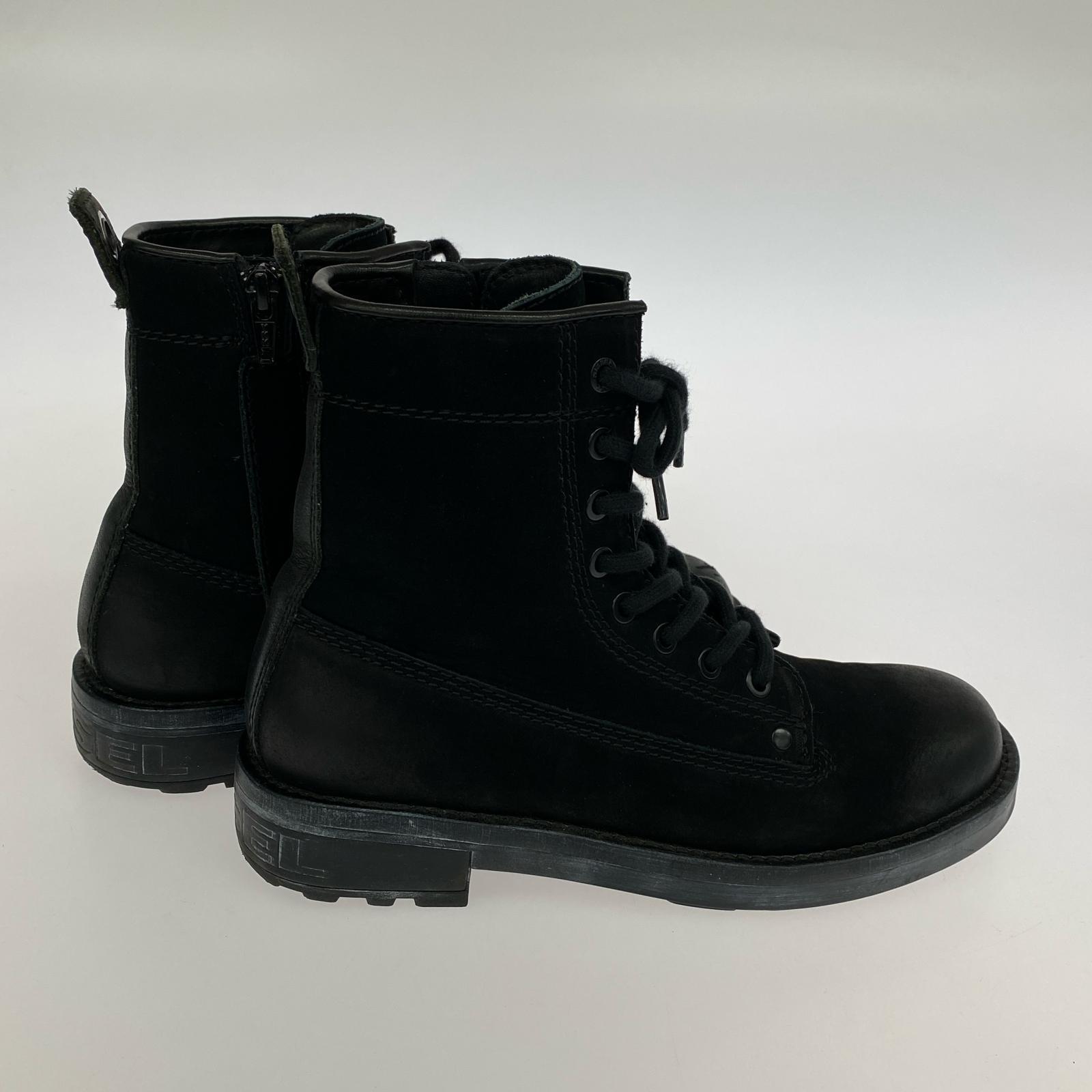 ブーツ レースアップブーツ 黒 24 24cm (US6 UK5 1/2 EU38) ブラック