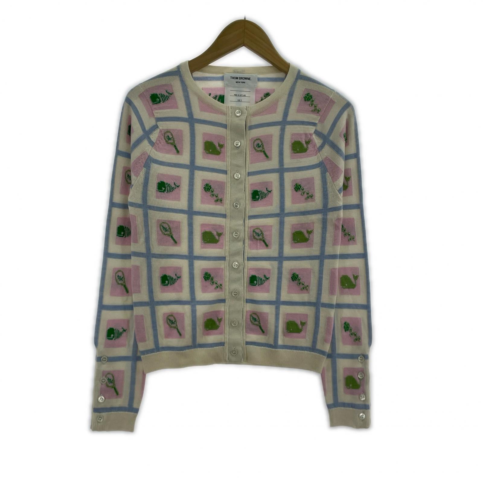 カーディガン THOM BROWNE カシミヤ シルク デザインカーディガン 3