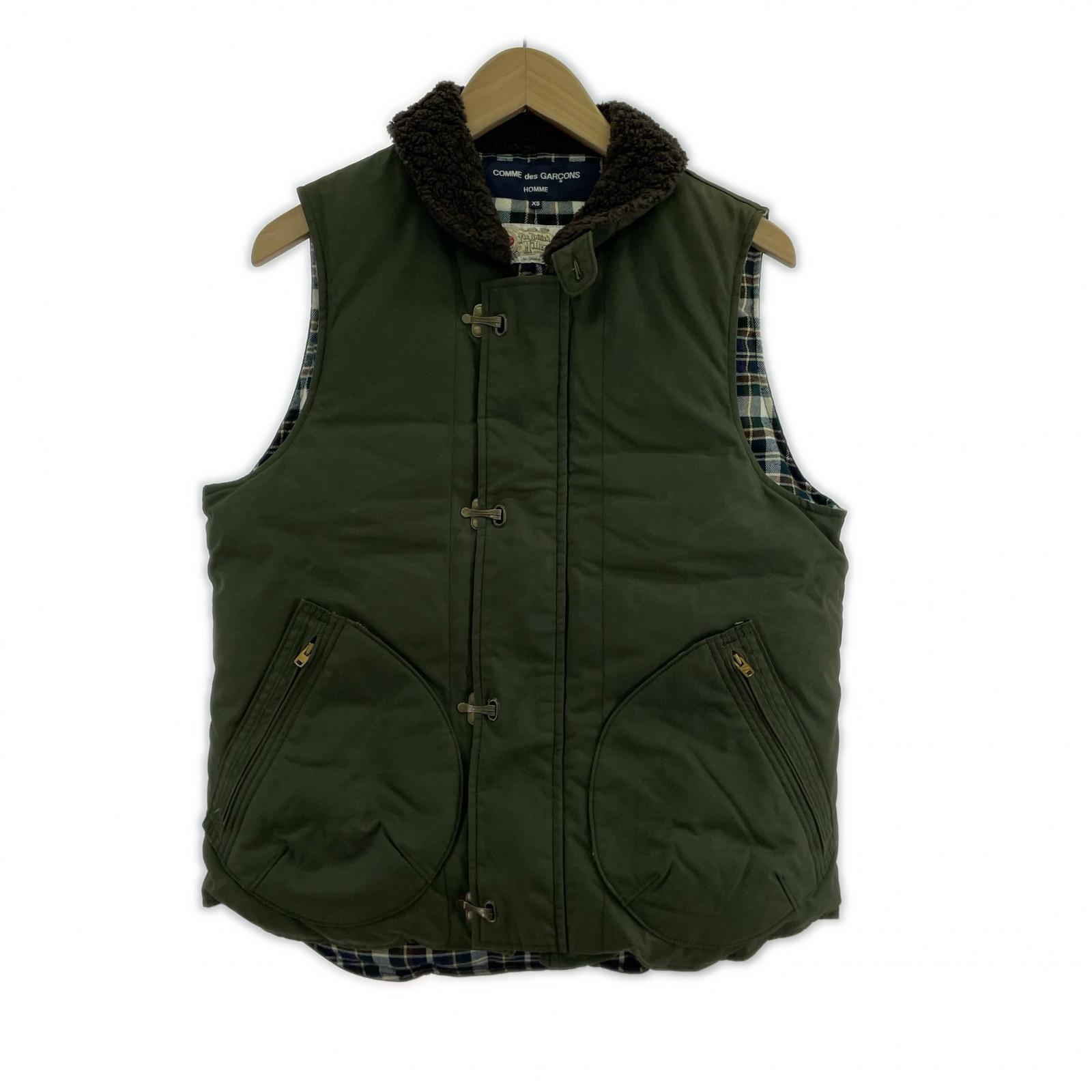 ダウンベスト COMME des GARCONS HOMME オイルド ダウンジャケット カーキ カーキ