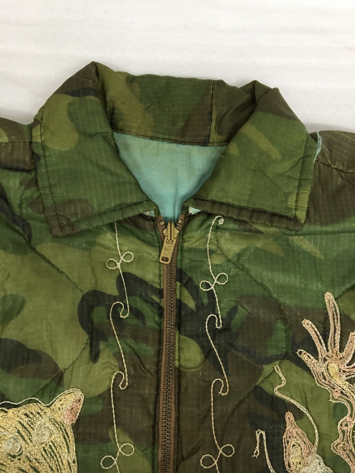ミリタリージャケット 70s 68-70 刺繍 キルティング ベトジャン オリジナル