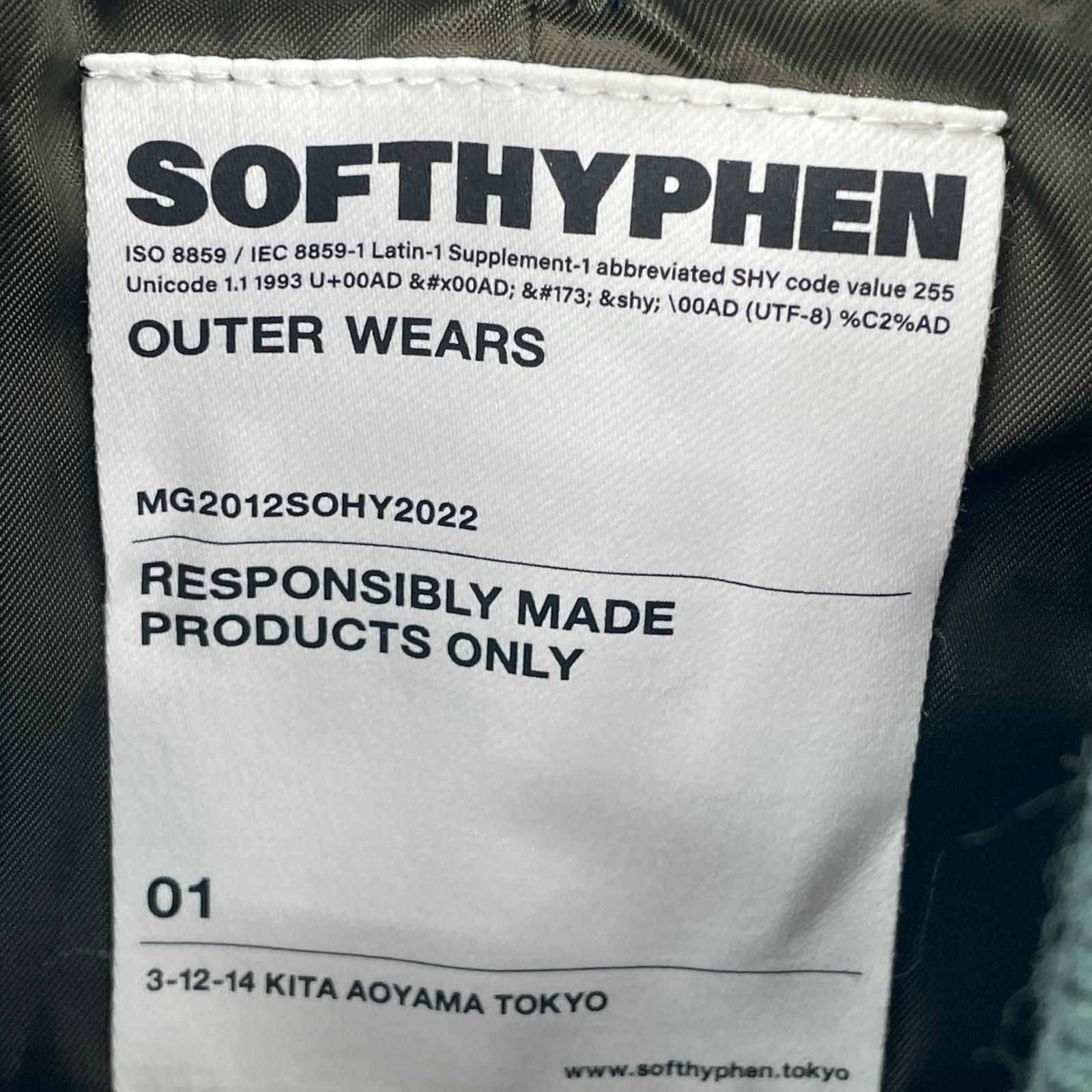 ジャケット SOFTHYPHEN グレンチェック ドッキングコート スタジャン 1