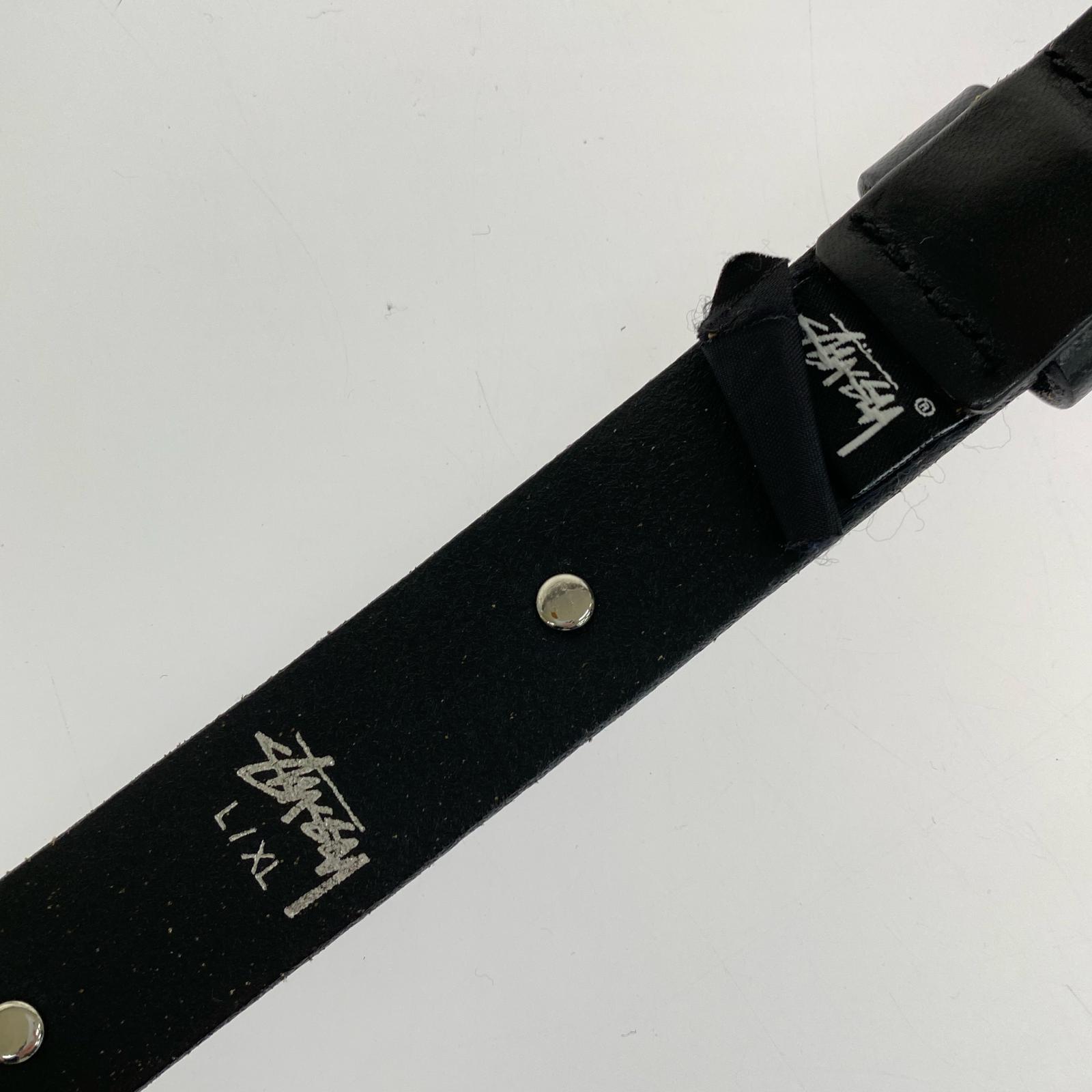 その他アクセサリー SSロゴ スタッズ レザーベルト 黒 ブラック