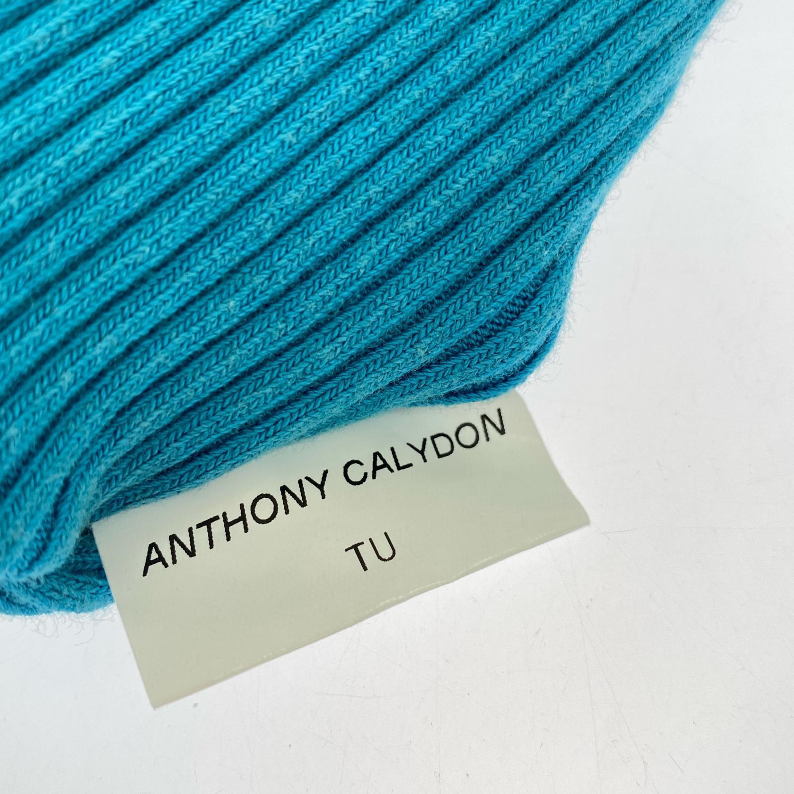 ニットキャップ anthony calydon リブビーニー