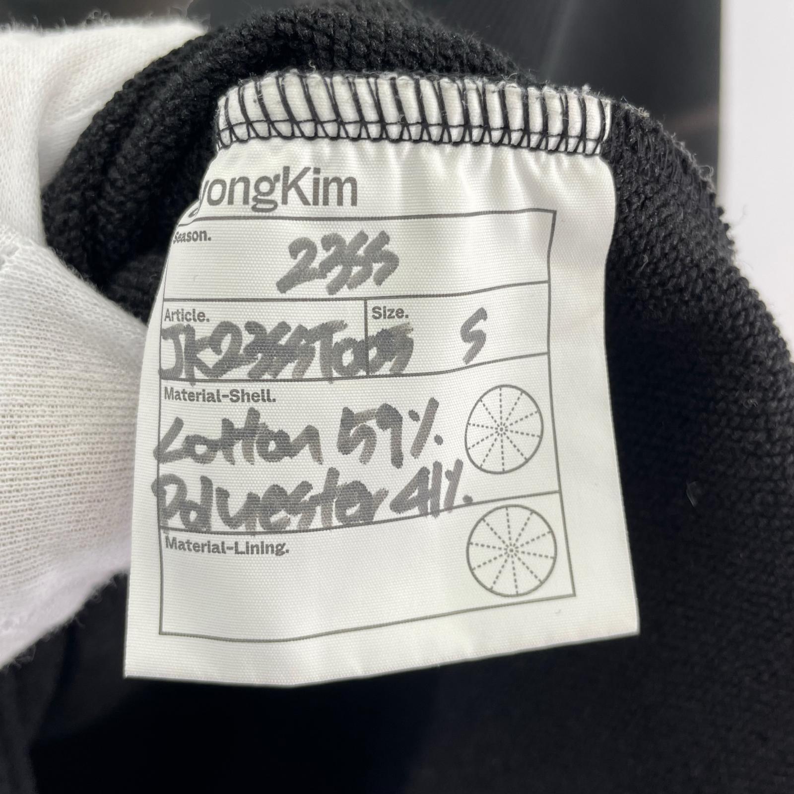 スウェット Jiyongkim Sun-Bleached 加工スウェット S ブラック