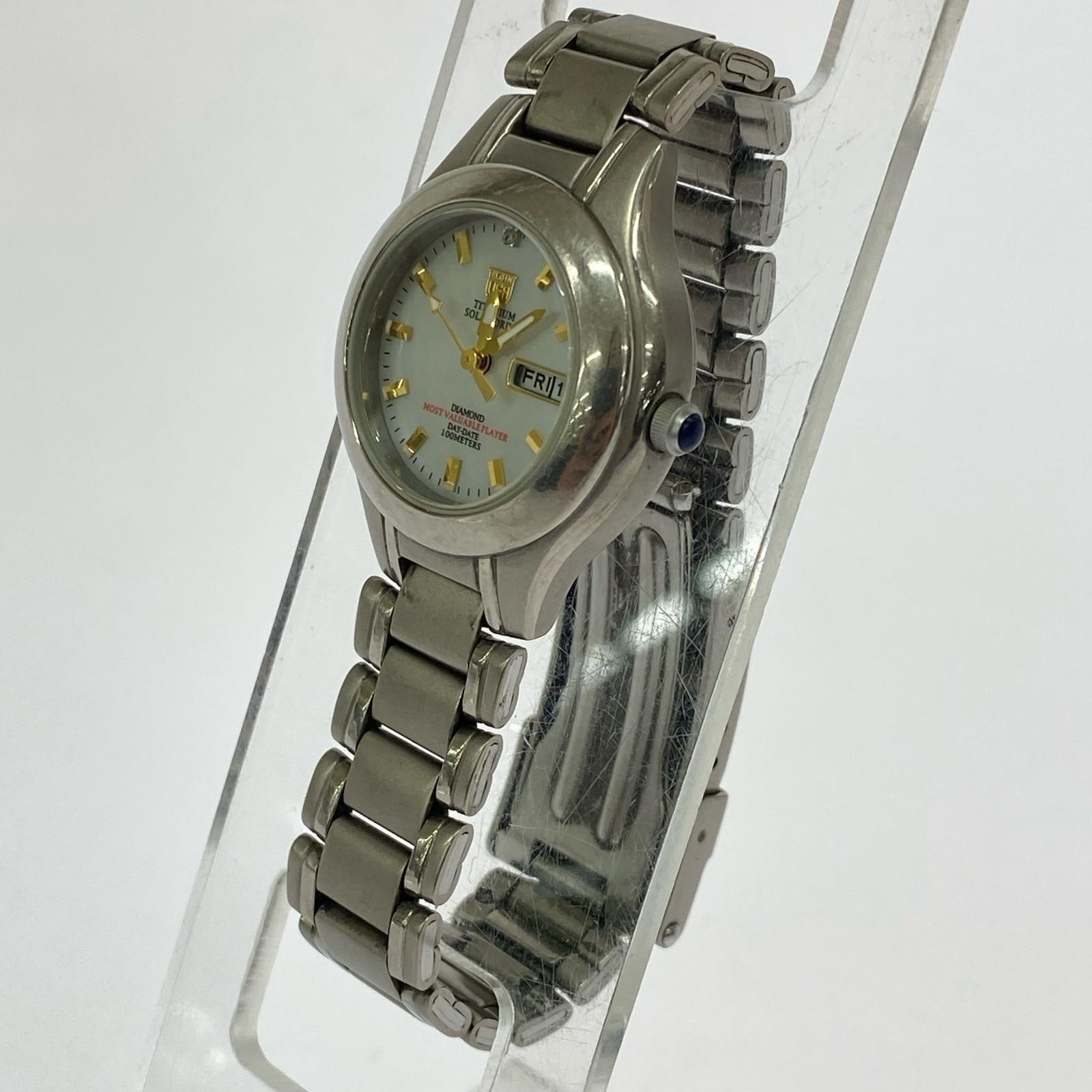 腕時計 ELGIN TITANIUM SOLAR DRIVE シルバー