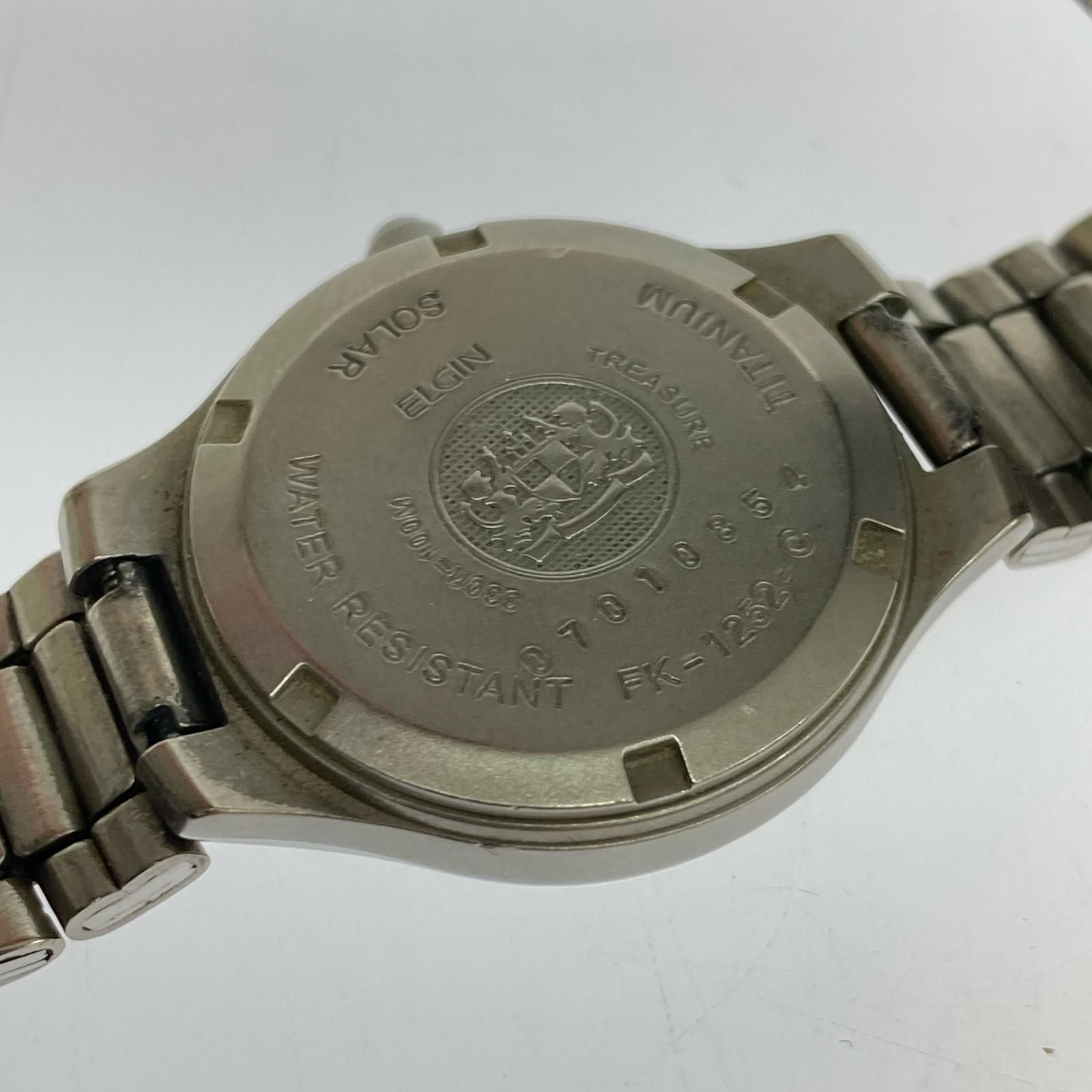 腕時計 ELGIN TITANIUM SOLAR DRIVE シルバー