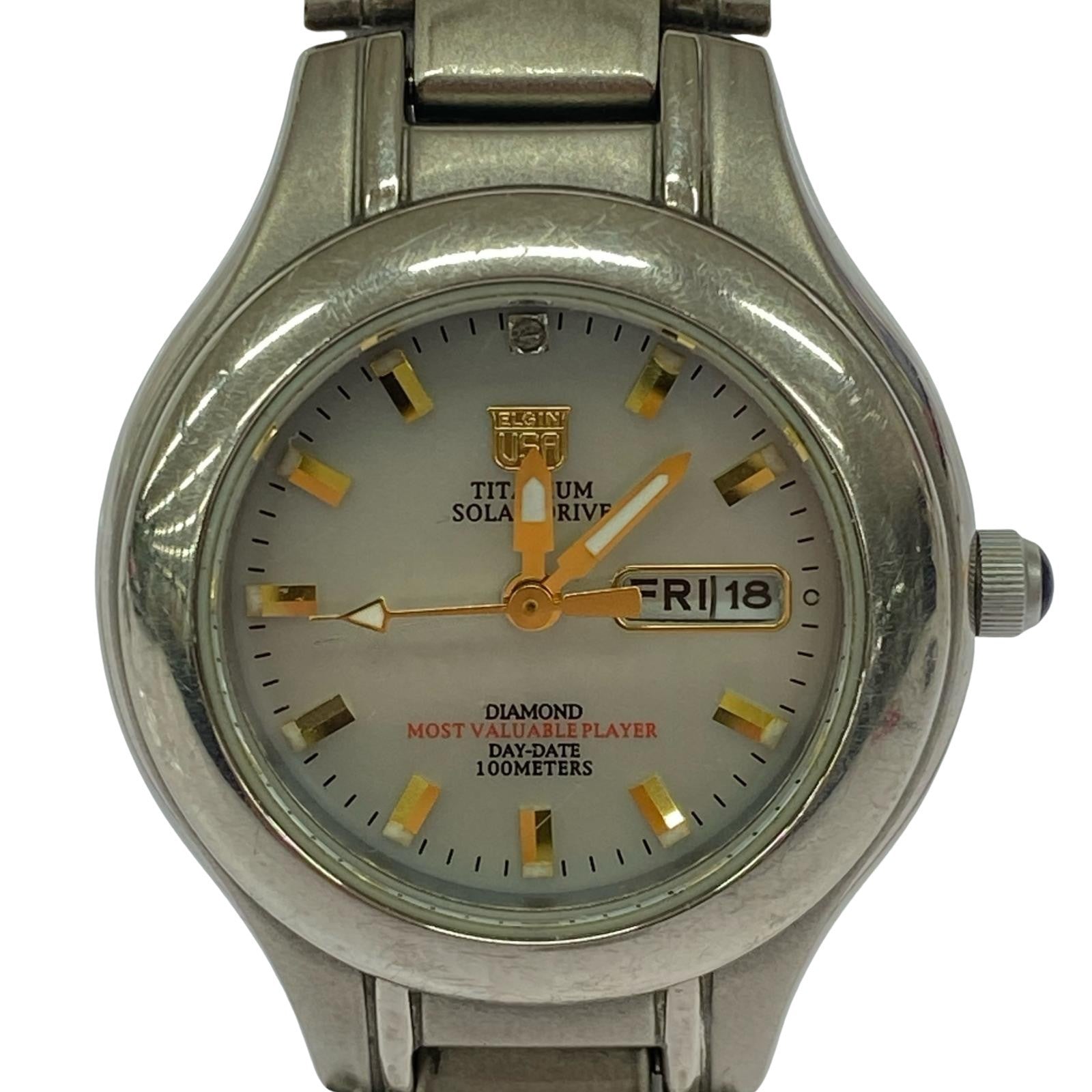 腕時計 ELGIN TITANIUM SOLAR DRIVE シルバー