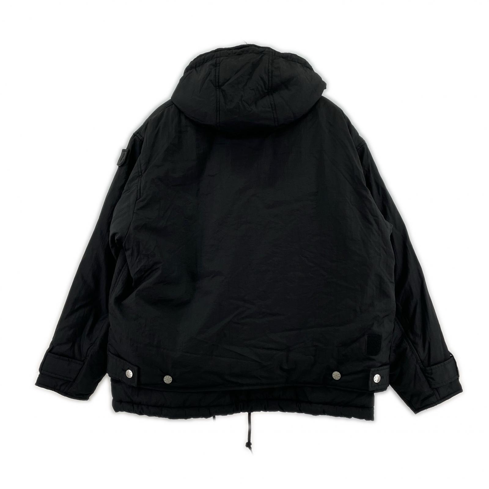 ダウンジャケット DOUBLE CUSHY HOODED JACKET SIZE:M M ブラック
