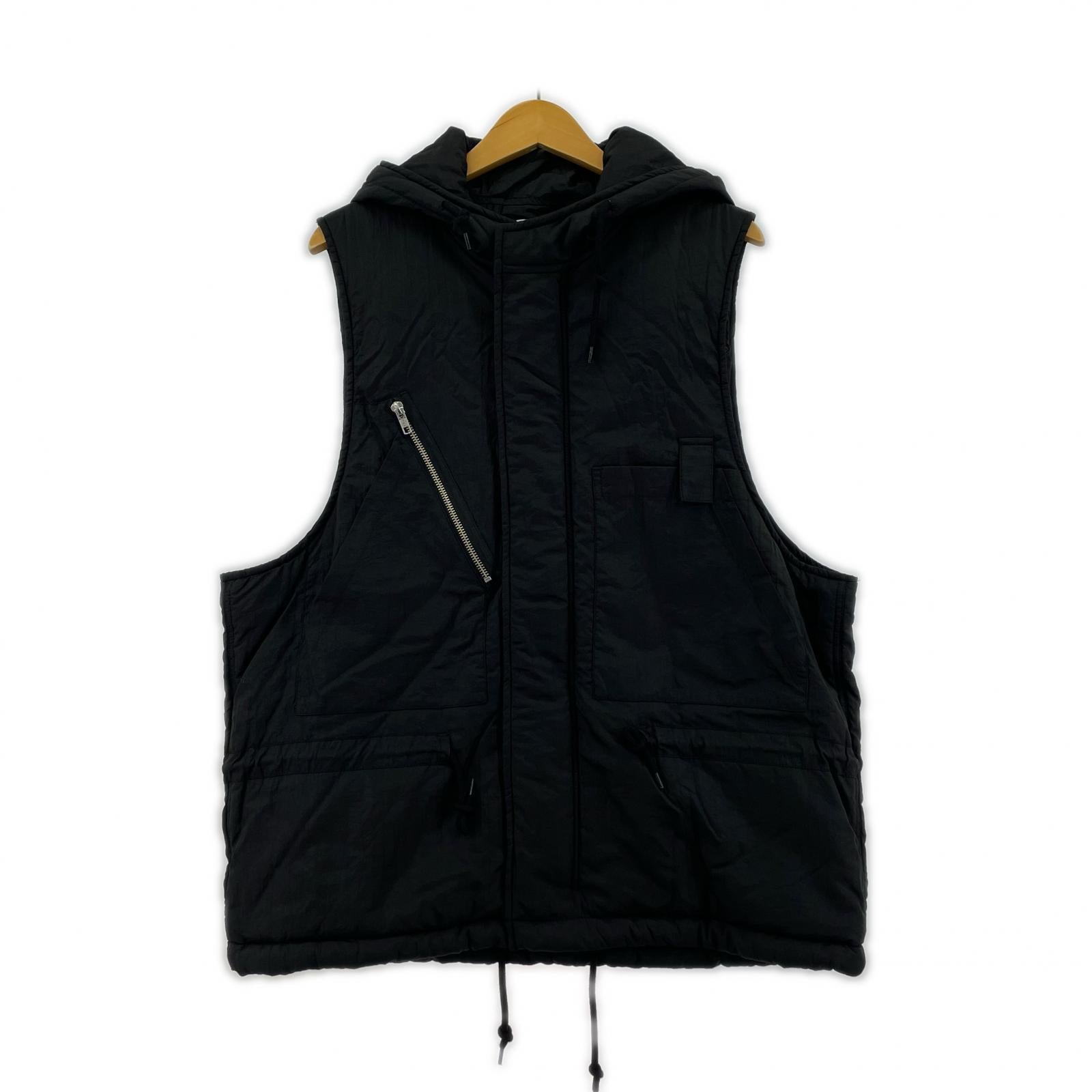 ダウンジャケット DOUBLE CUSHY HOODED JACKET SIZE:M M ブラック