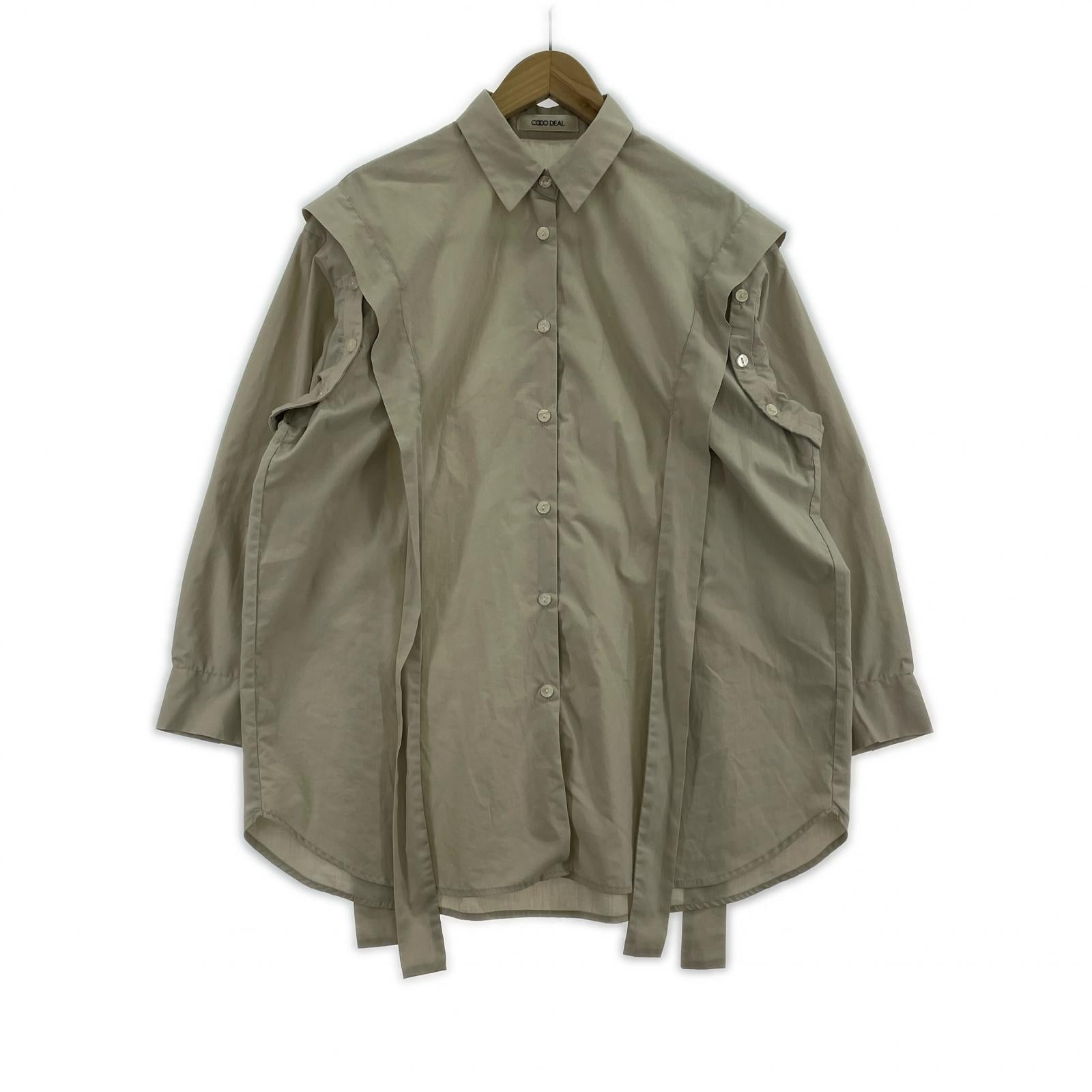 長袖シャツ COCODEAL/ベージュ 2 ベージュ