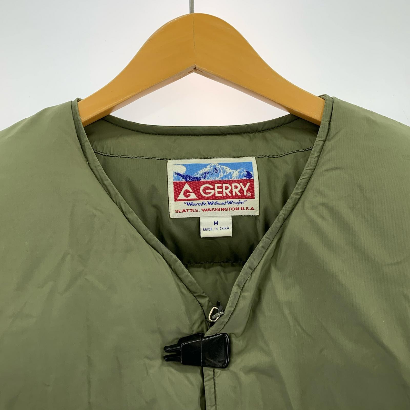 ダウンベスト 90s GERRY ノーカラー フィックスロック ダウンジャケット (M) M