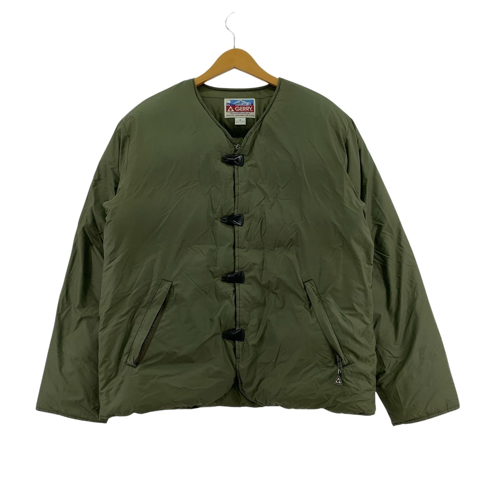 ダウンベスト 90s GERRY ノーカラー フィックスロック ダウンジャケット (M) M