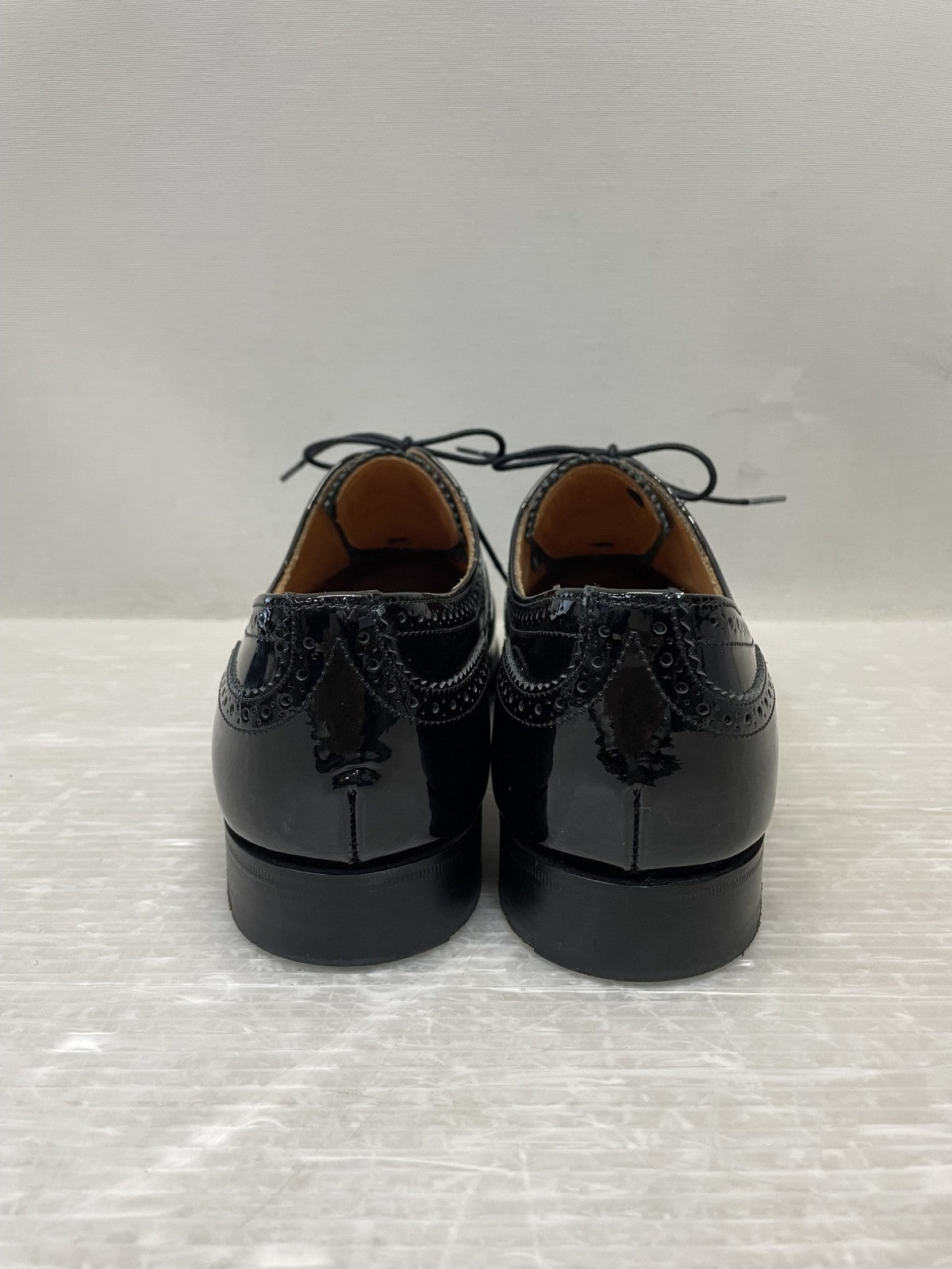 シューズ JOSEPH CHEANEY&SONS BESSIE パテント ウイングチップシューズ 4 1/2D 黒