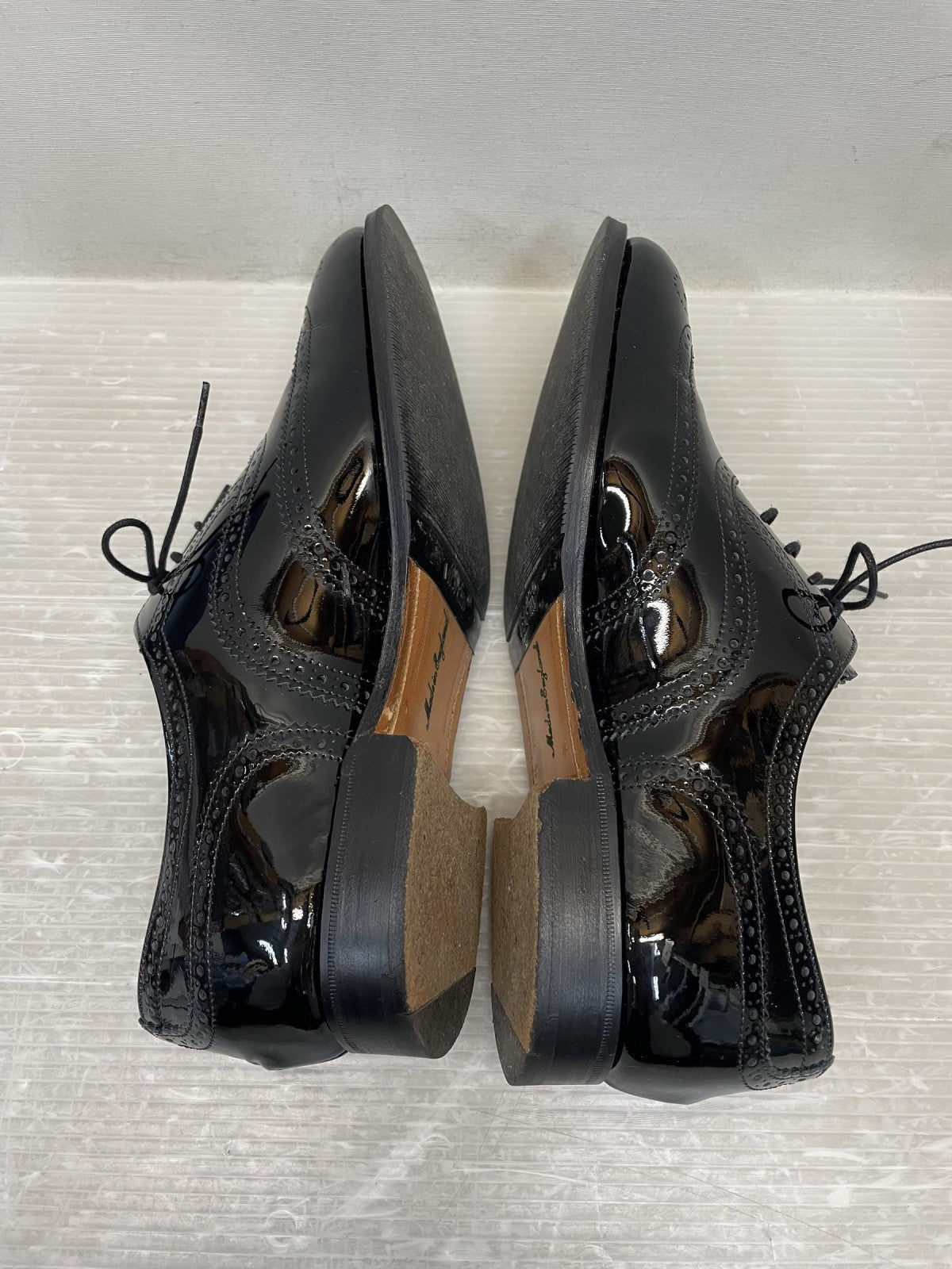 シューズ JOSEPH CHEANEY&SONS BESSIE パテント ウイングチップシューズ 4 1/2D 黒