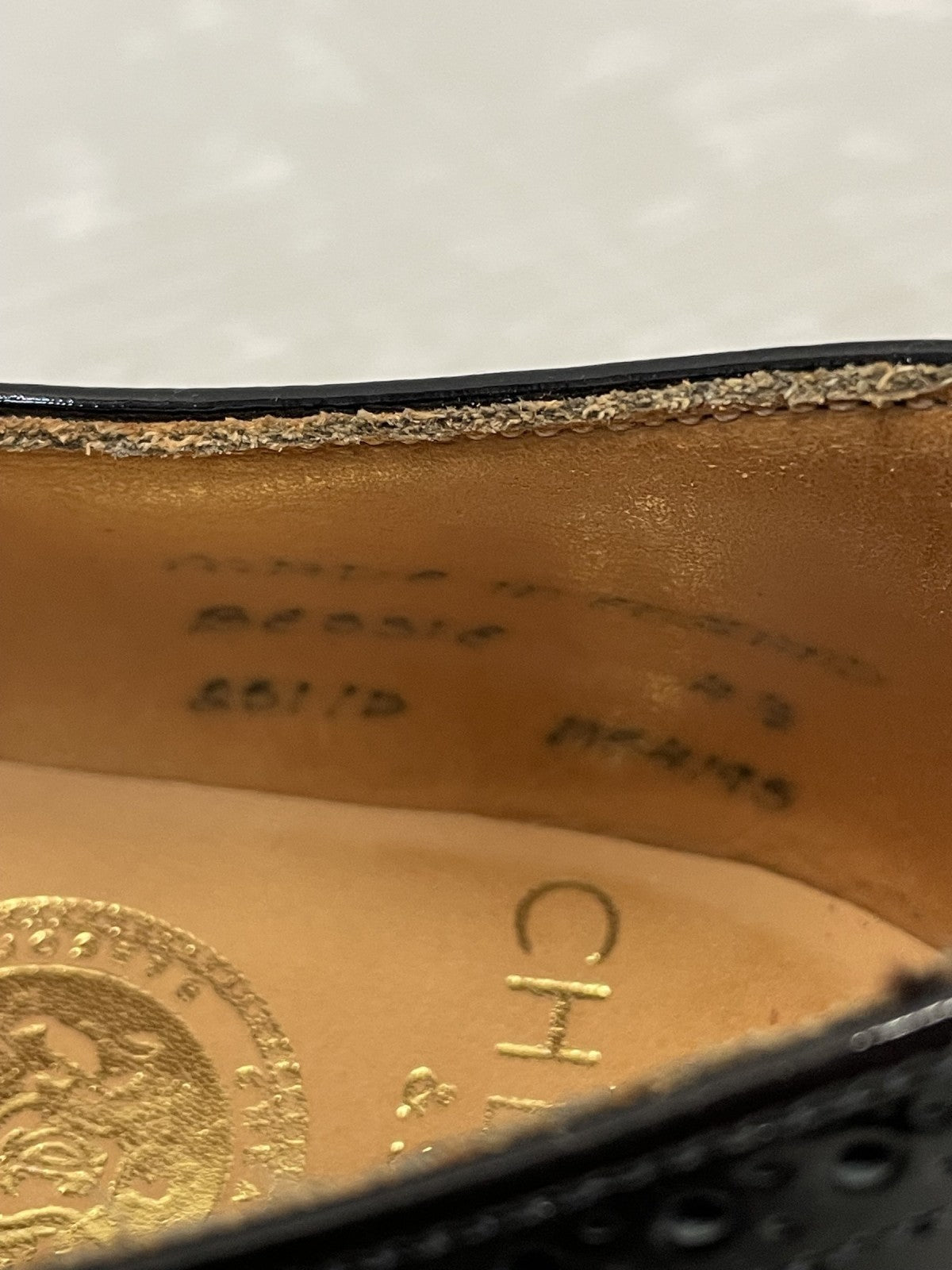 シューズ JOSEPH CHEANEY&SONS BESSIE パテント ウイングチップシューズ 4 1/2D 黒