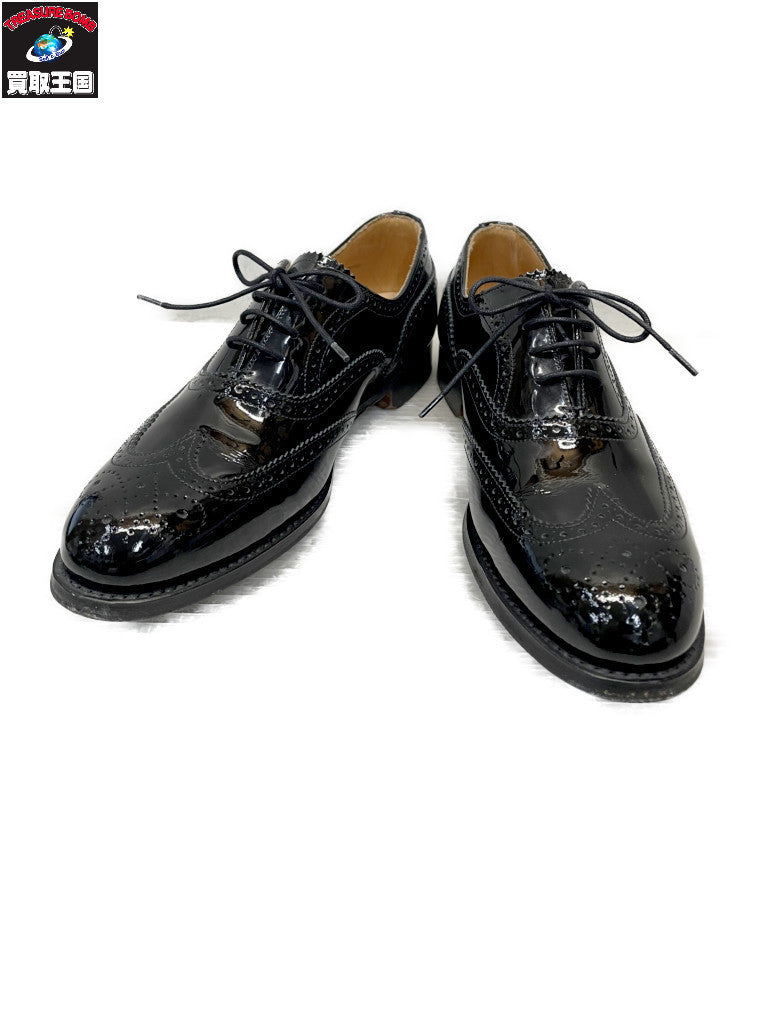 シューズ JOSEPH CHEANEY&SONS BESSIE パテント ウイングチップシューズ 4 1/2D 黒