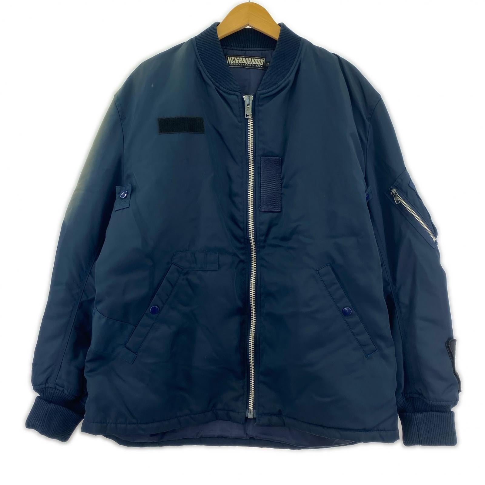ジャケット 90s 初期 MA-1 フライトジャケット ネイビー (L) L ネイビー