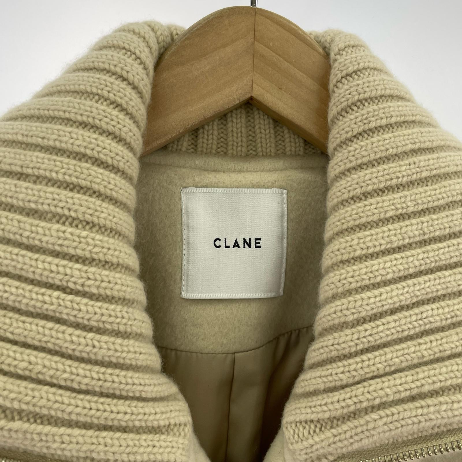 ジャケット 23AW RIB COLLAR WOOL LONG COAT 1 ベージュ