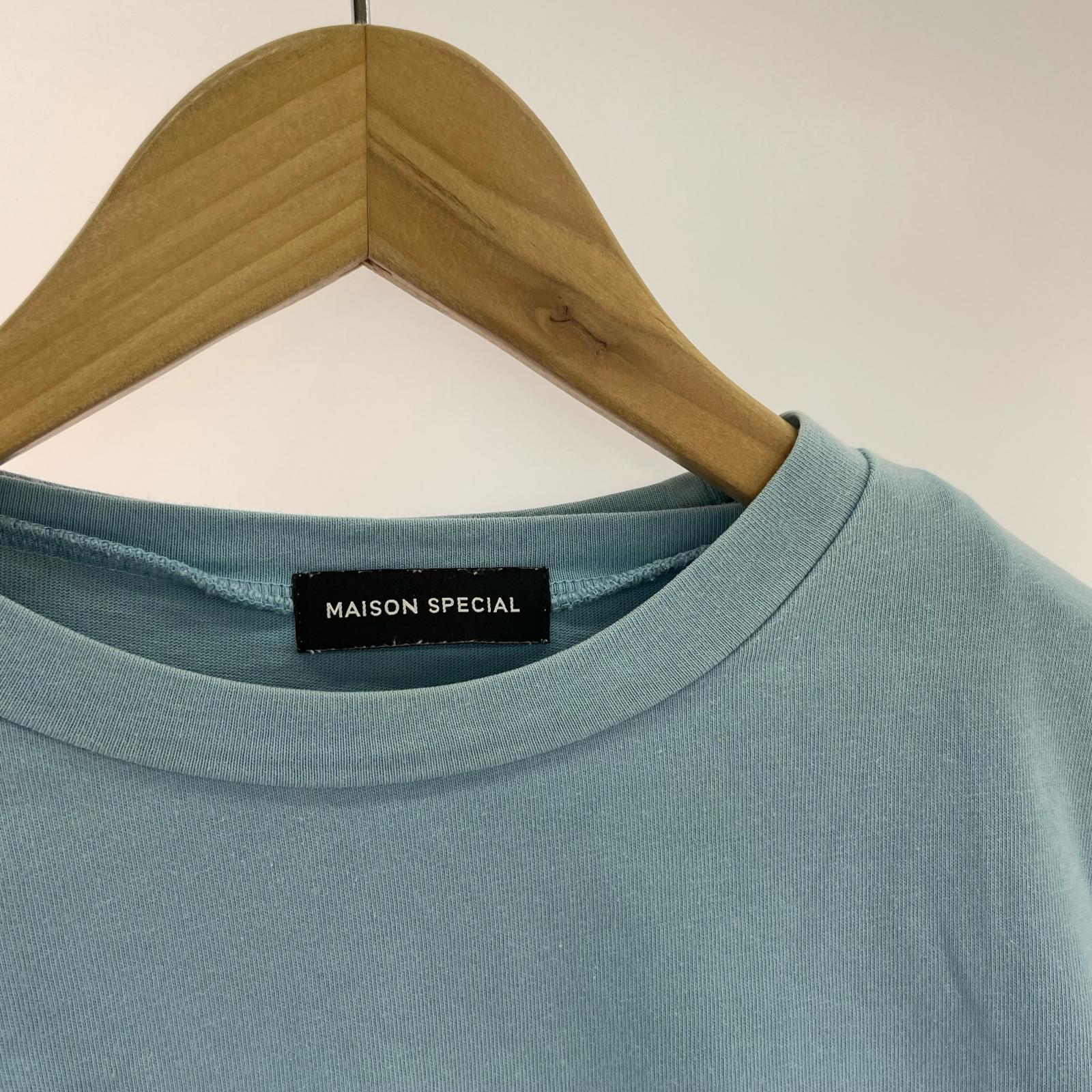 長袖Tシャツ MAISON SPECIAL ダブルTシャツ・カットソー M ブルー