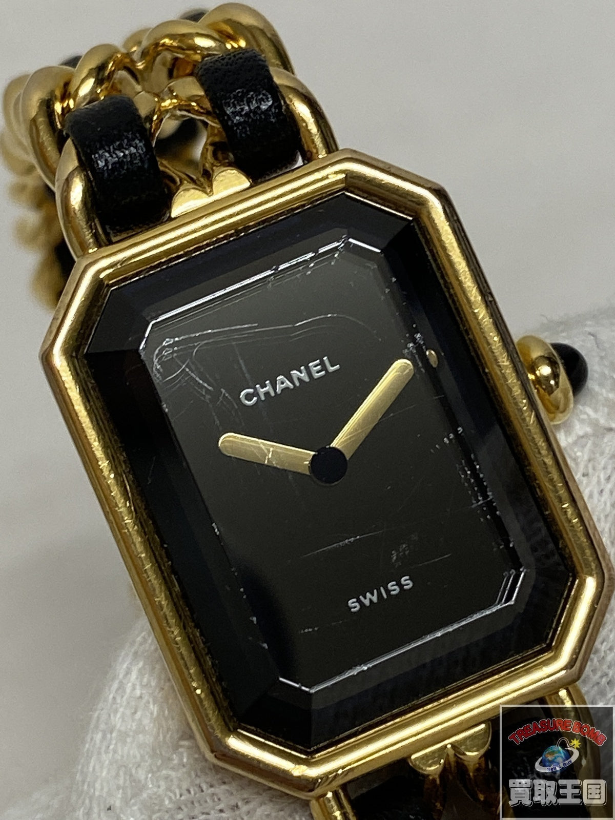 CHANEL/プルミエールL/QZ/H0001/レザーベルト社外 H0001 腕時計