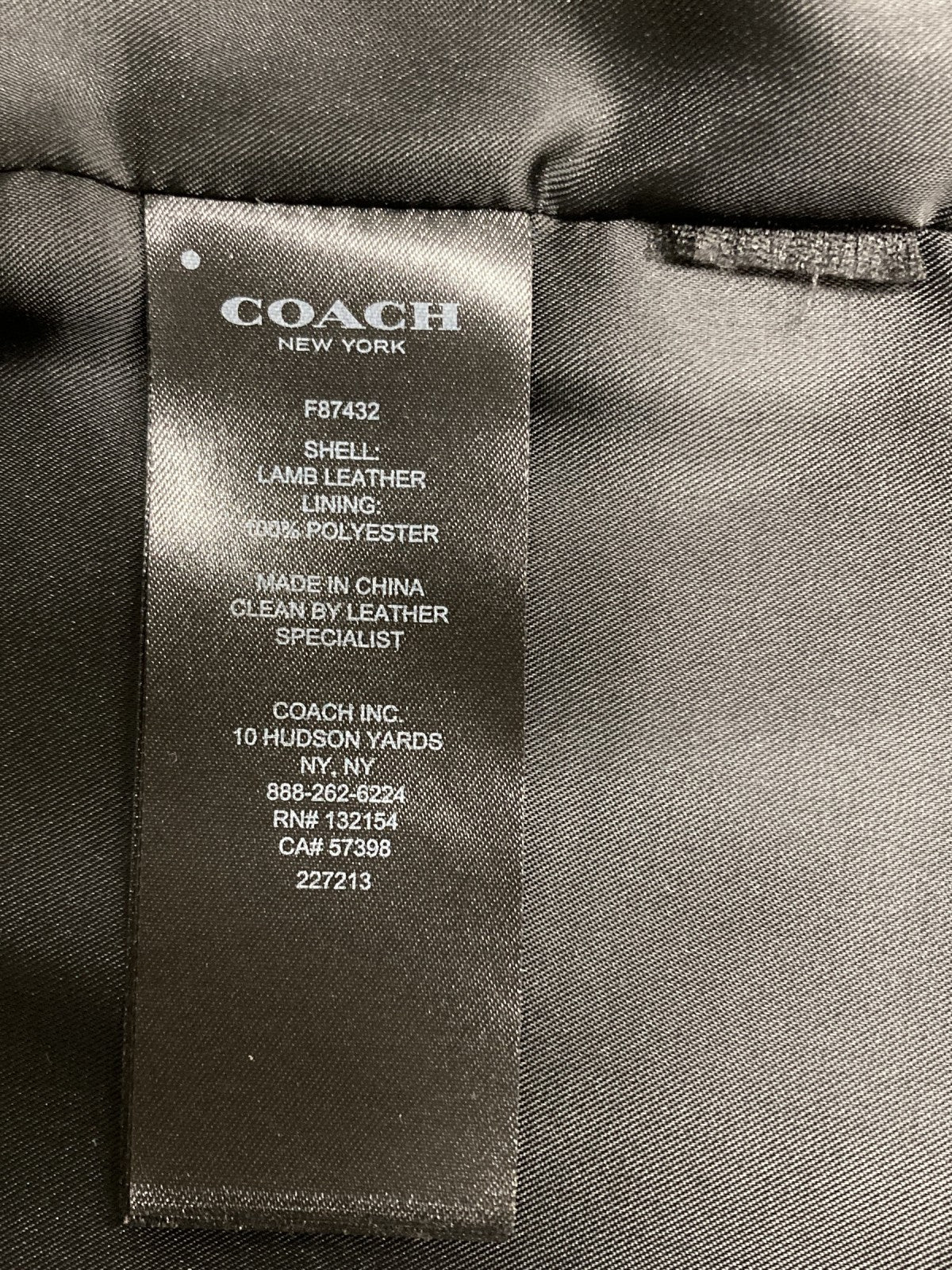COACH 牛革 シングルライダースジャケット (S)